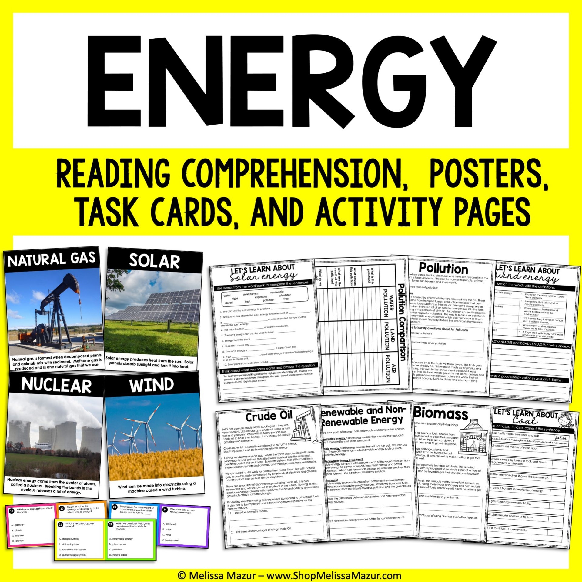 Renewable Energy Reading Comprehension Worksheet