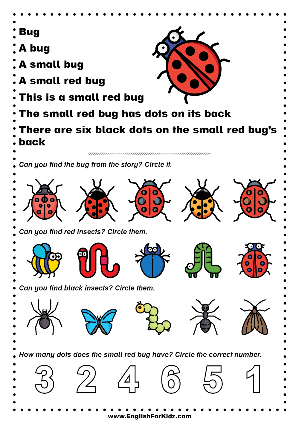 Kindergarten Reading Comprehension Worksheets Free Printable