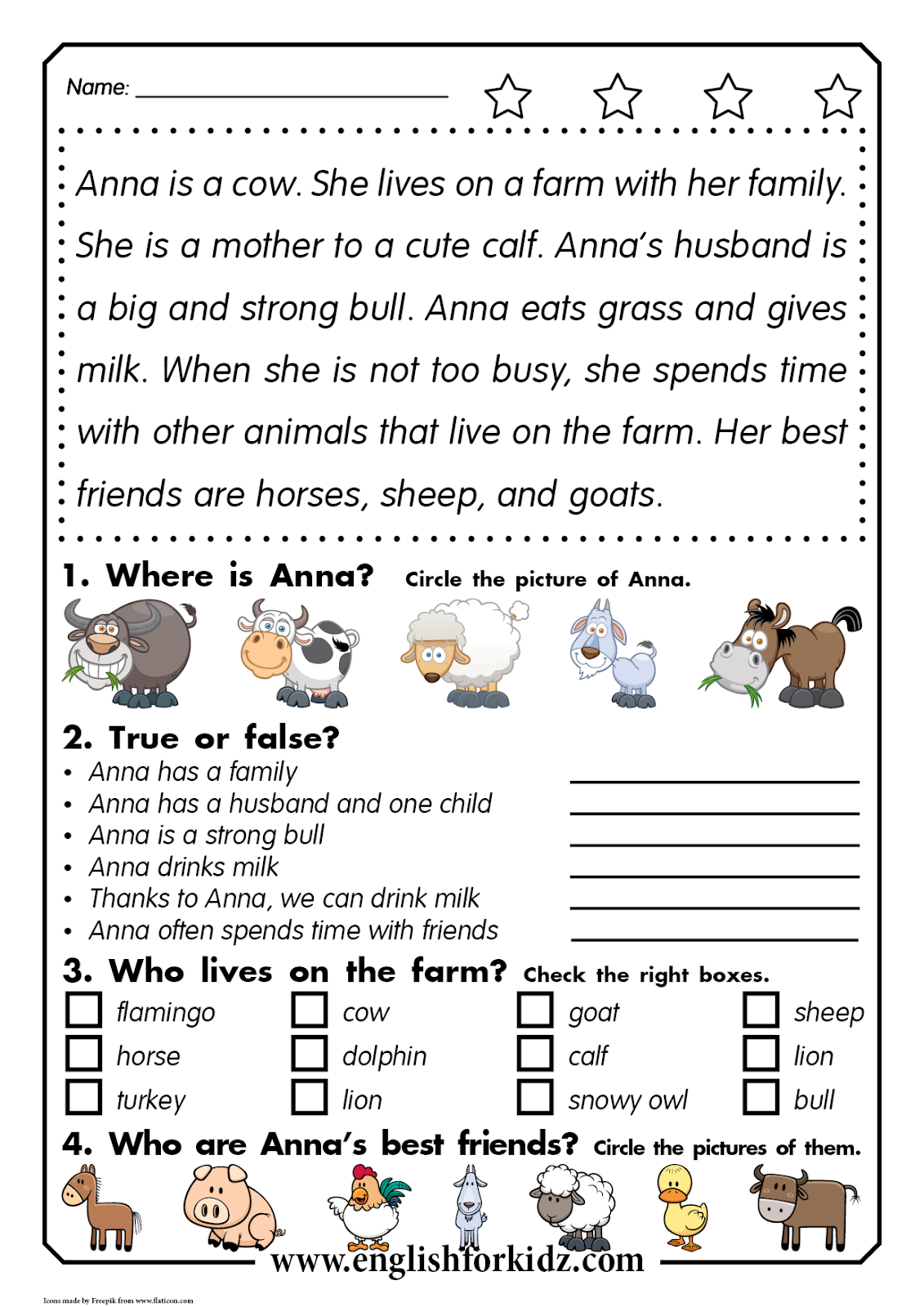 Reading Comprehension Worksheets On Animal Habitat