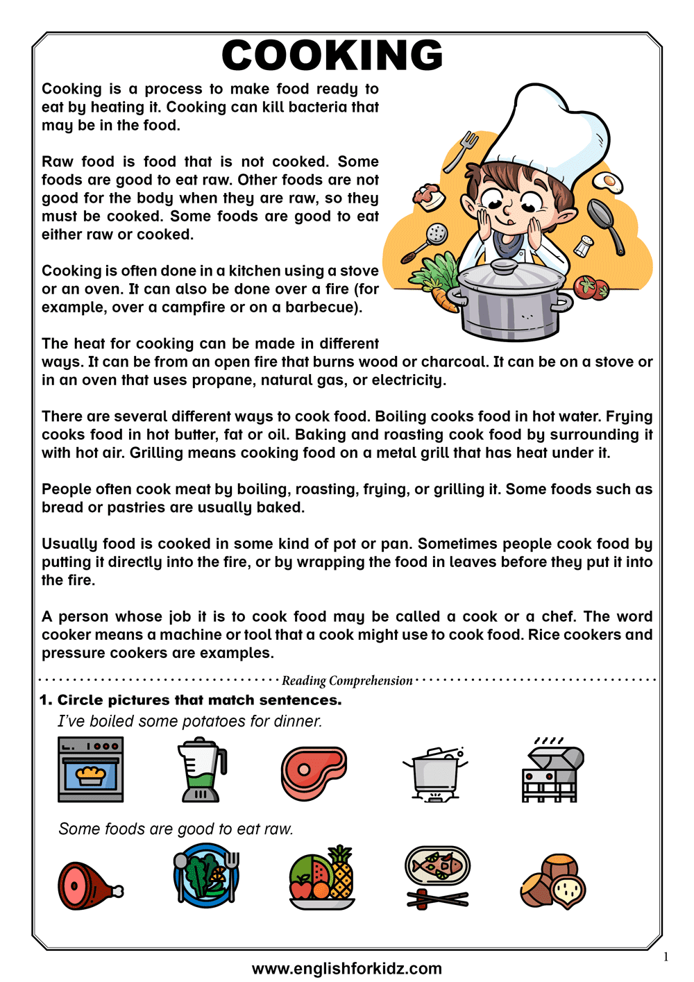 English For Kids Step By Step Reading Comprehension Worksheets Worksheets Library