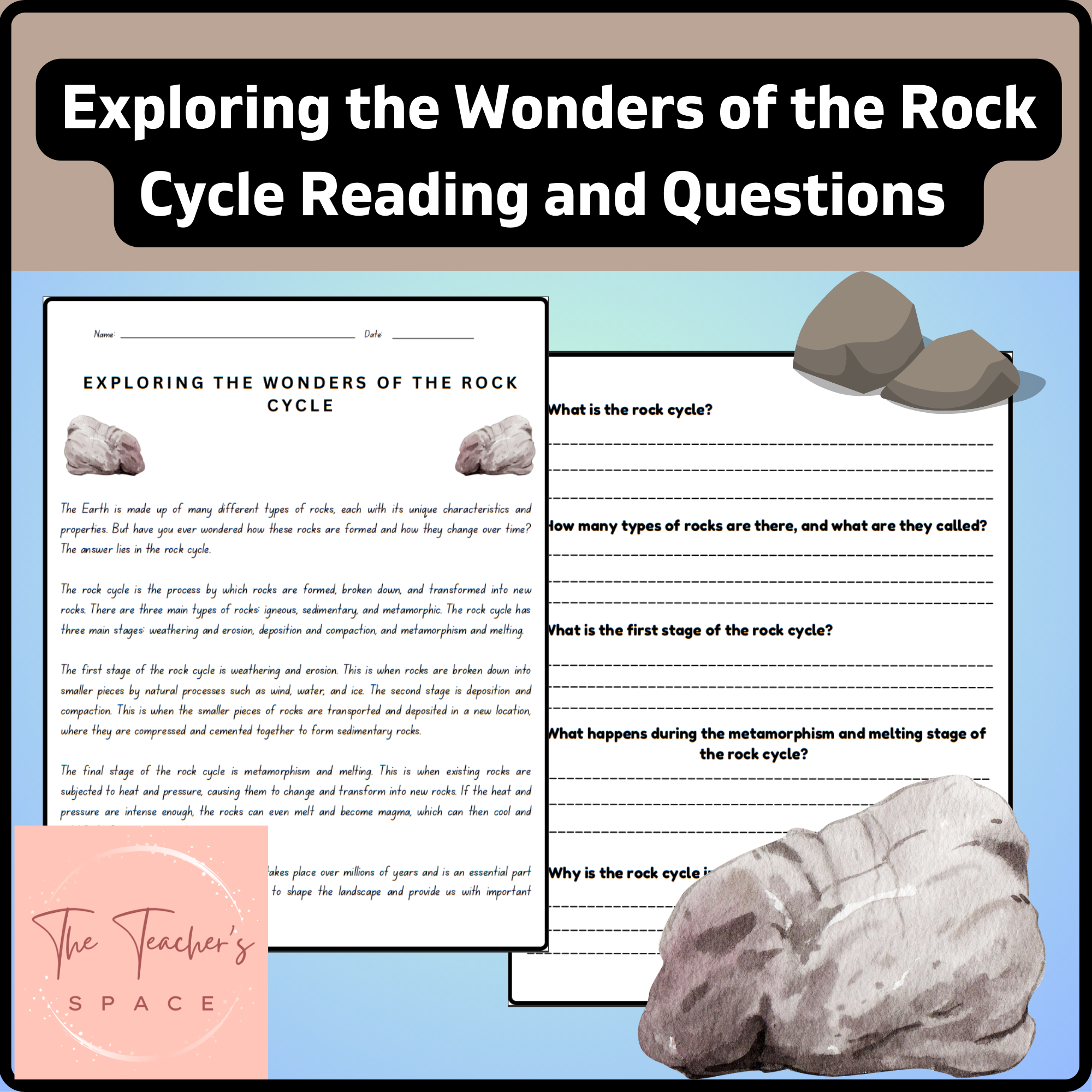 Exploring The Wonders Of The Rock Cycle Reading And Questions Made By Teachers