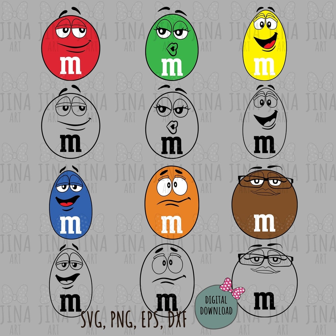 Face Svg Ornaments Mm Face Svg M And M Face Svg M And M Svg Mu0026M Face Set SVG Layer Svg Etsy Sweden