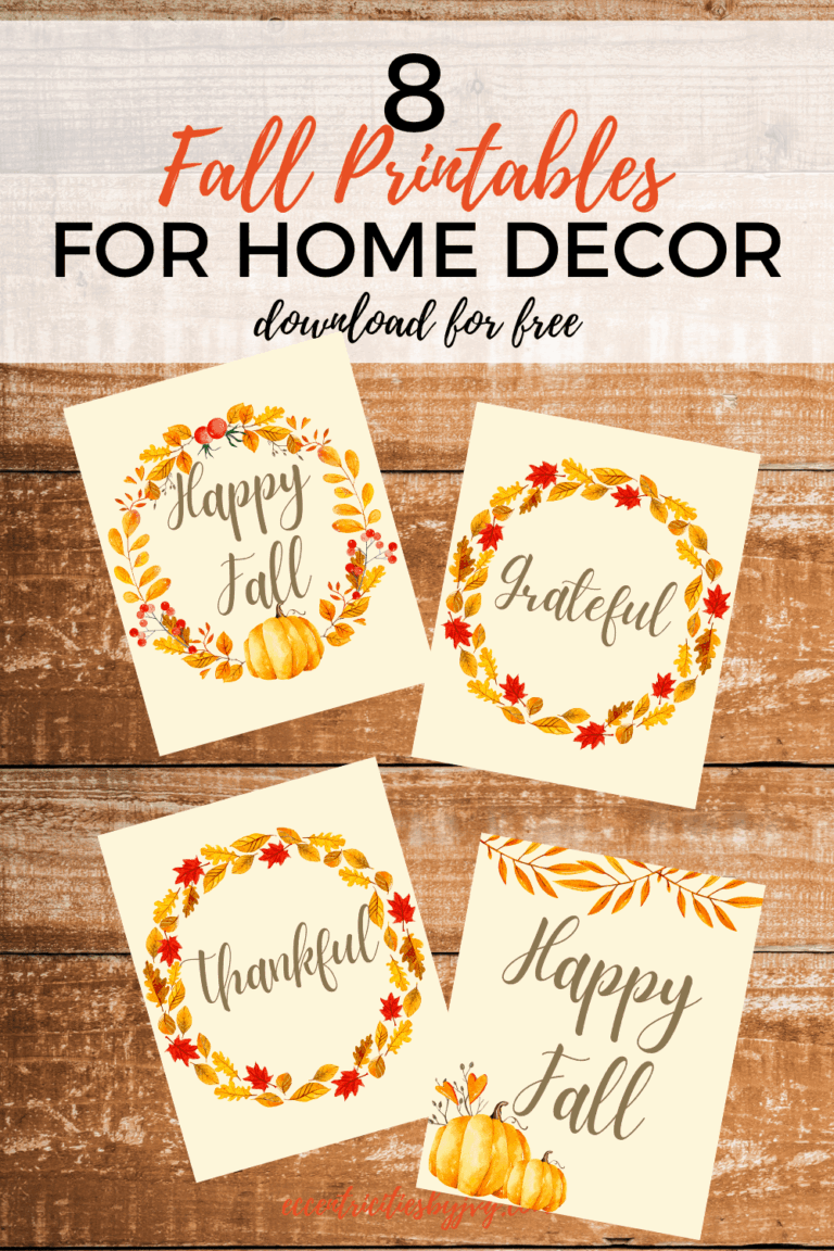 Fall Printables For Home D cor