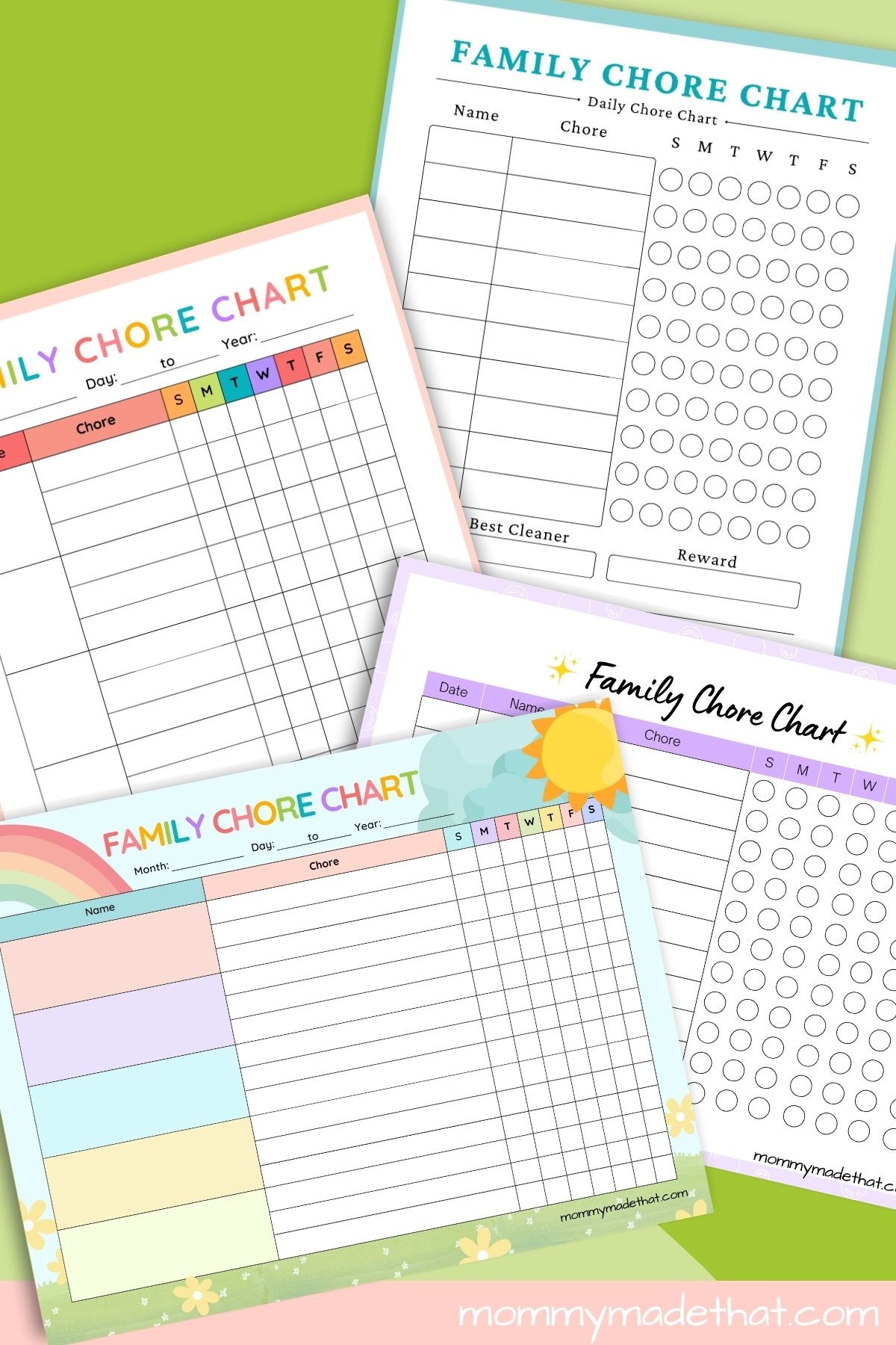 Free Family Chore Chart Printables