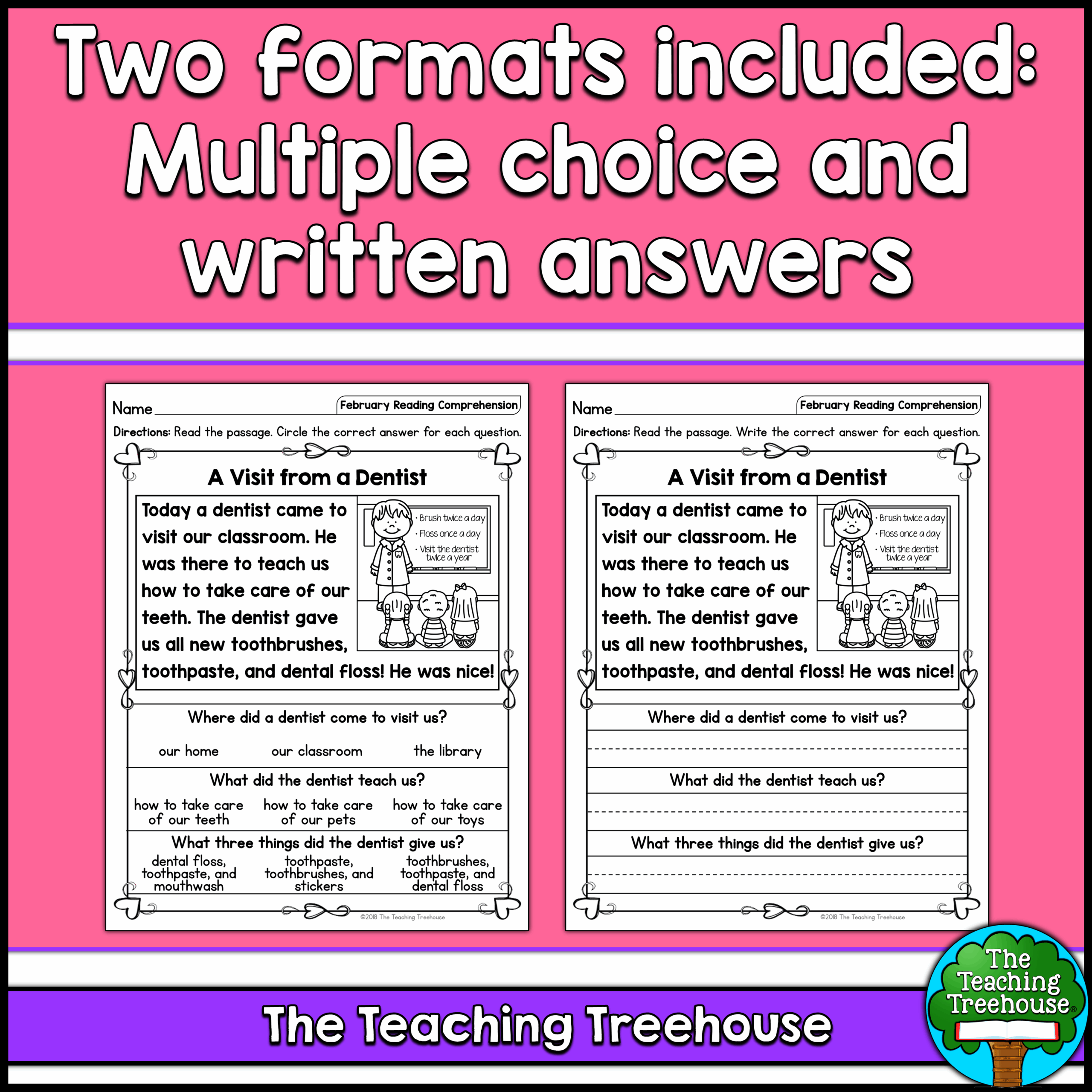 February Reading Comprehension Passages For Kindergarten And First Grade Made By Teachers