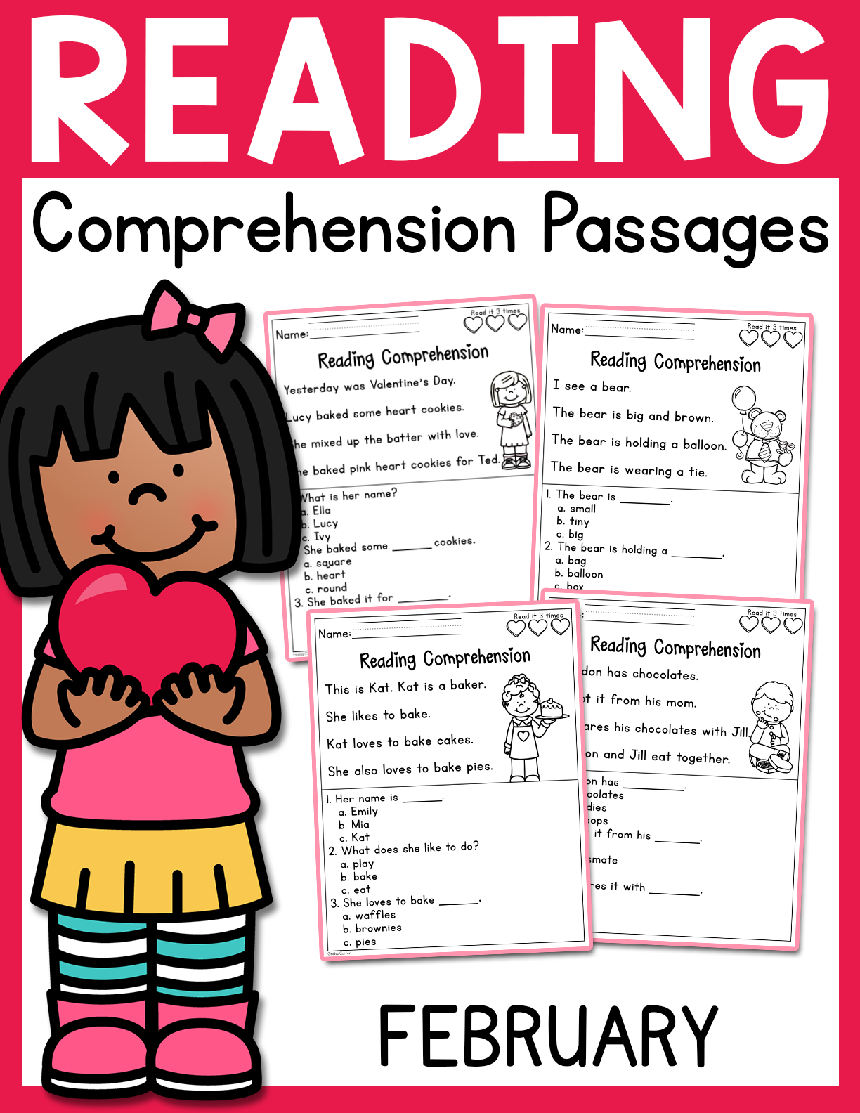 February Reading Comprehension Passages Made By Teachers
