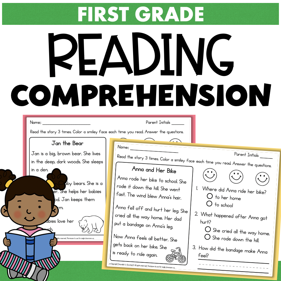 Reading Comprehension Printable Worksheets 1st Grade