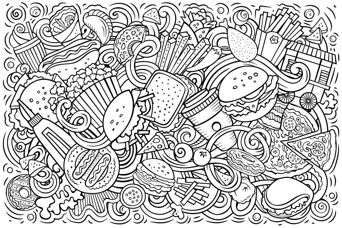 Free Printable Food Pictures To Color