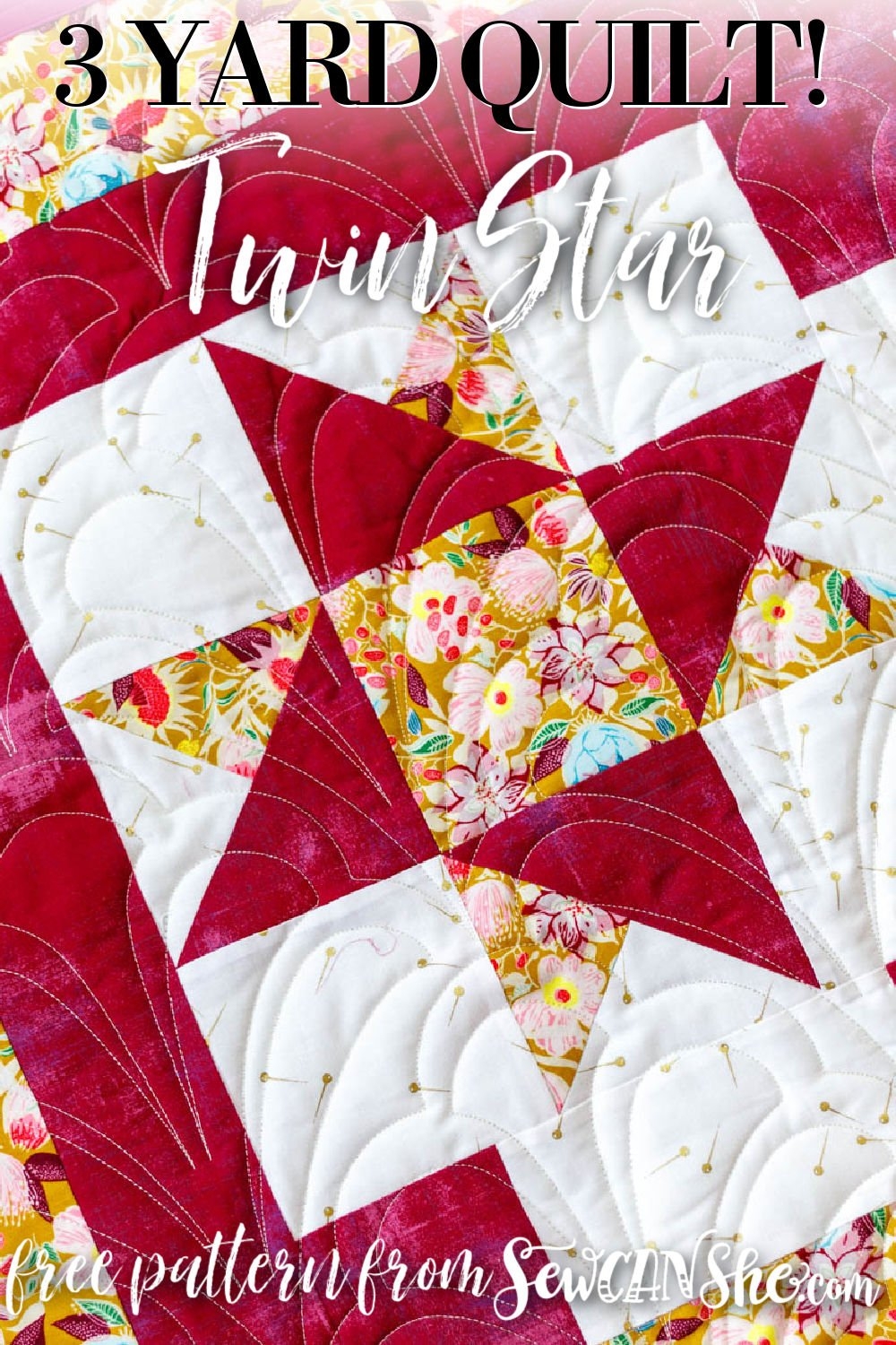 Free 3 Yard Quilt Pattern Twin Star