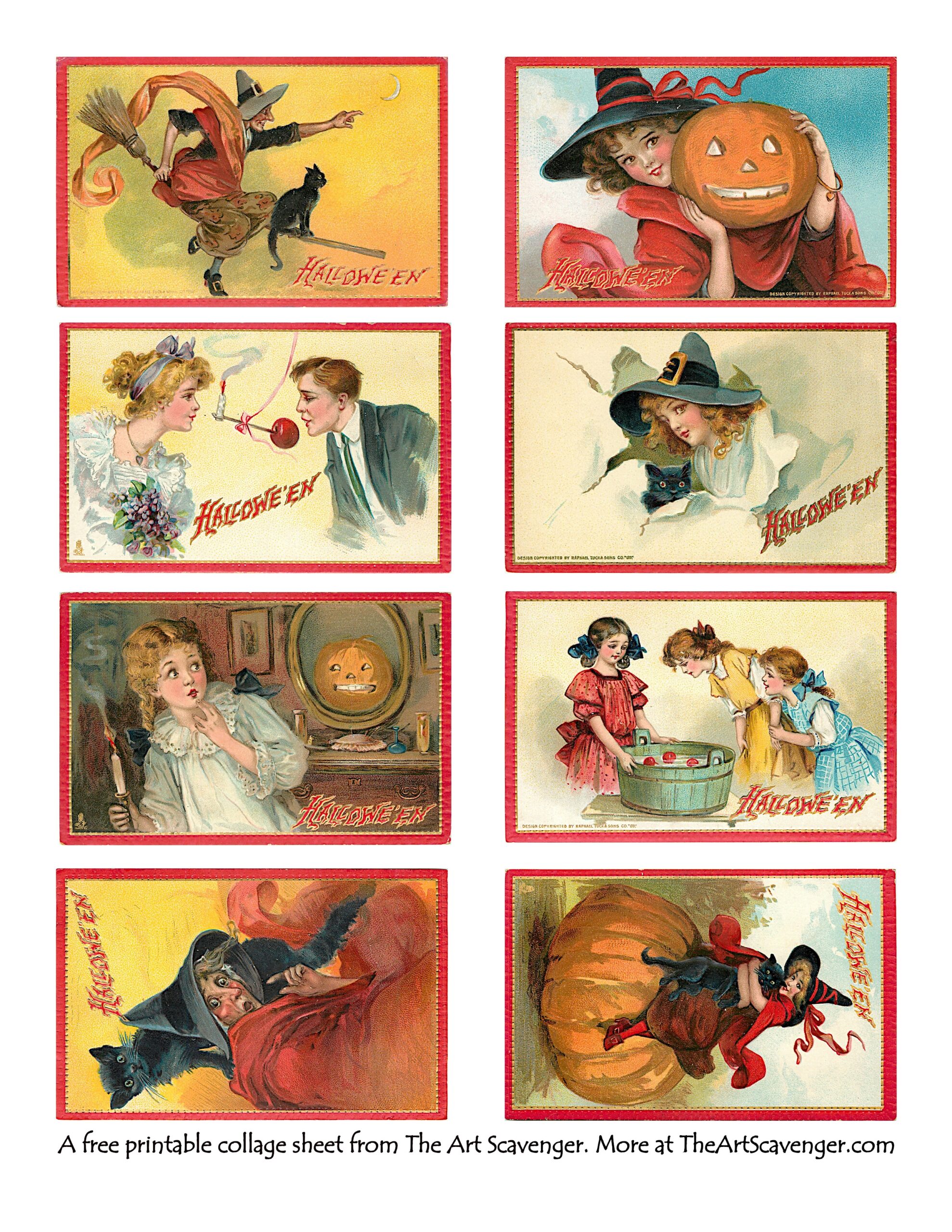 Free Halloween Vintage Printables The Art Scavenger
