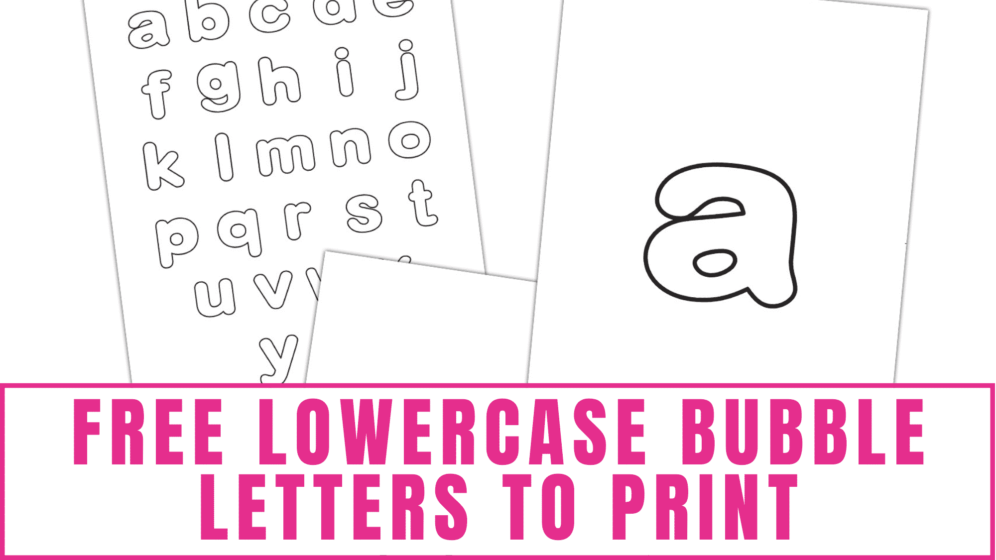 Free Printable Lowercase Alphabet Letters