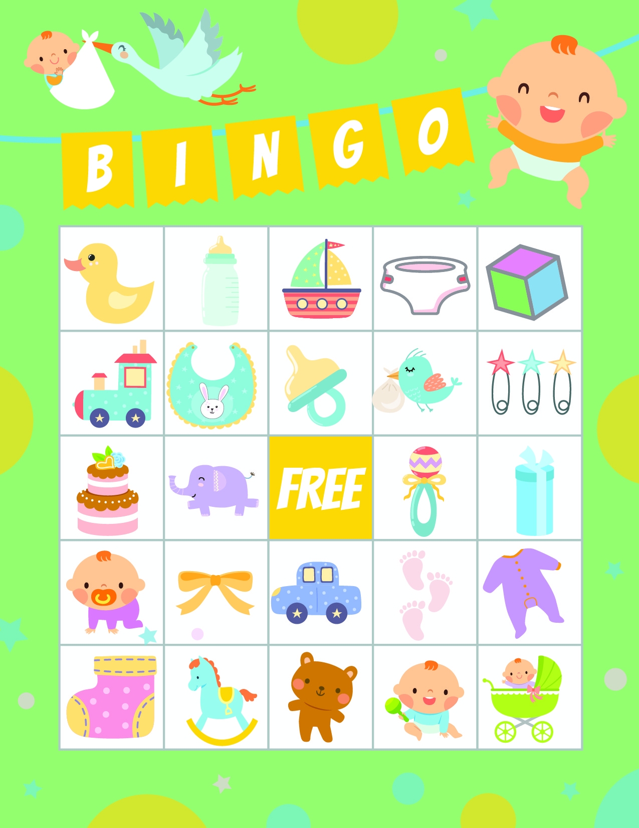 Baby Bingo Printable Pdf Free Download