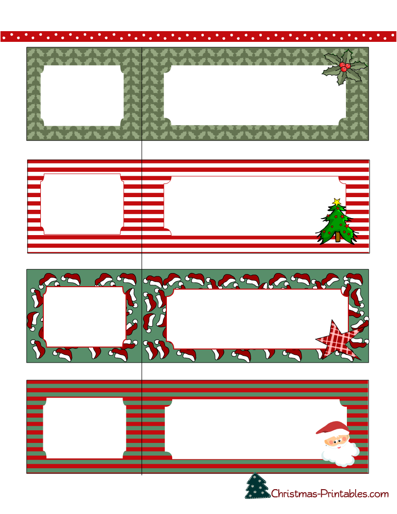 Free Printable Christmas Address Labels Worksheets Library