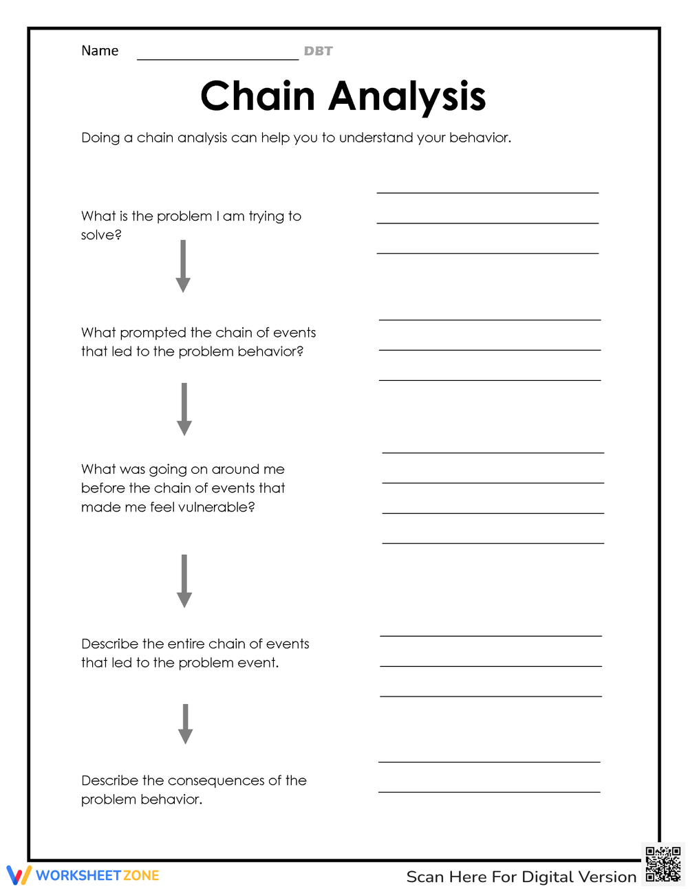 Free Printable Dbt Worksheets