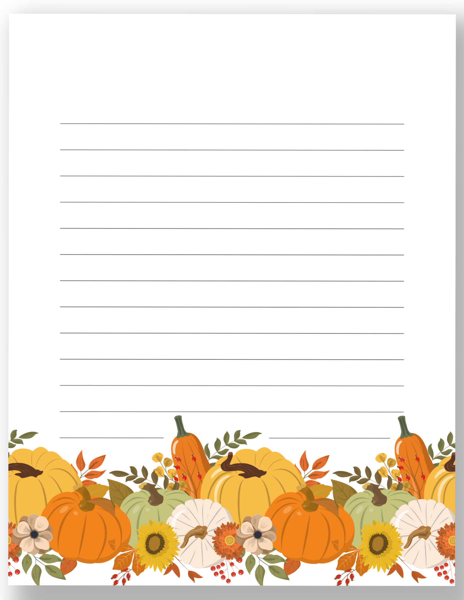 Free Printable Fall Page Borders Gathering Beauty
