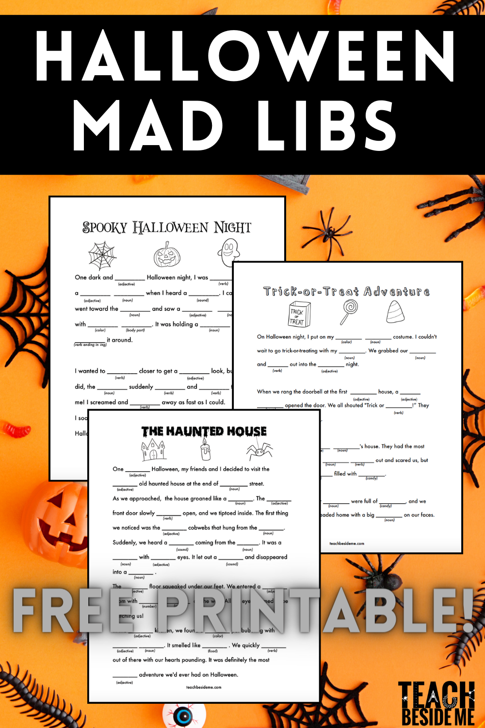 Free Printable Halloween Mad Libs Teach Beside Me