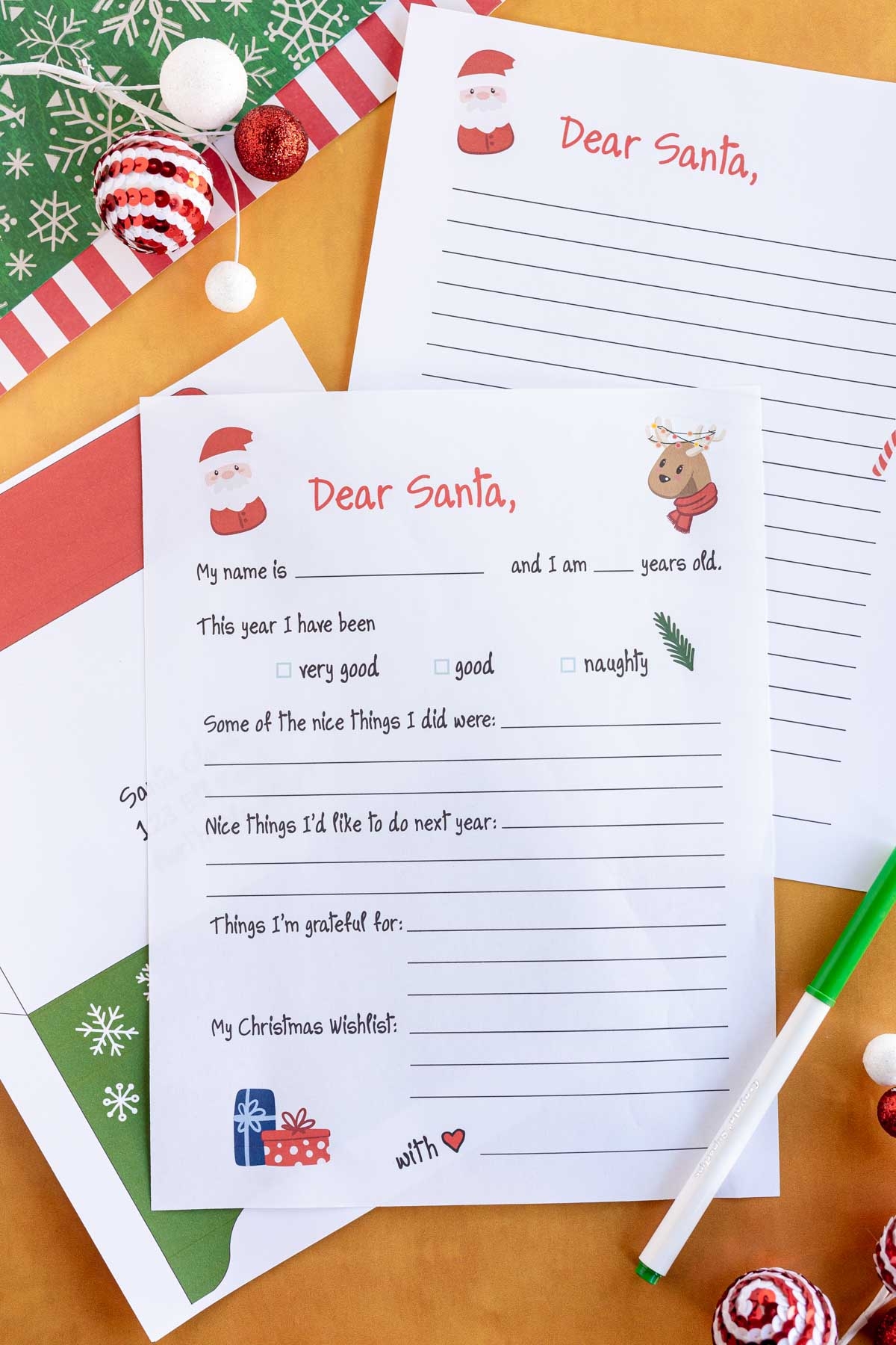 Free Printable Blank Santa Letter Template