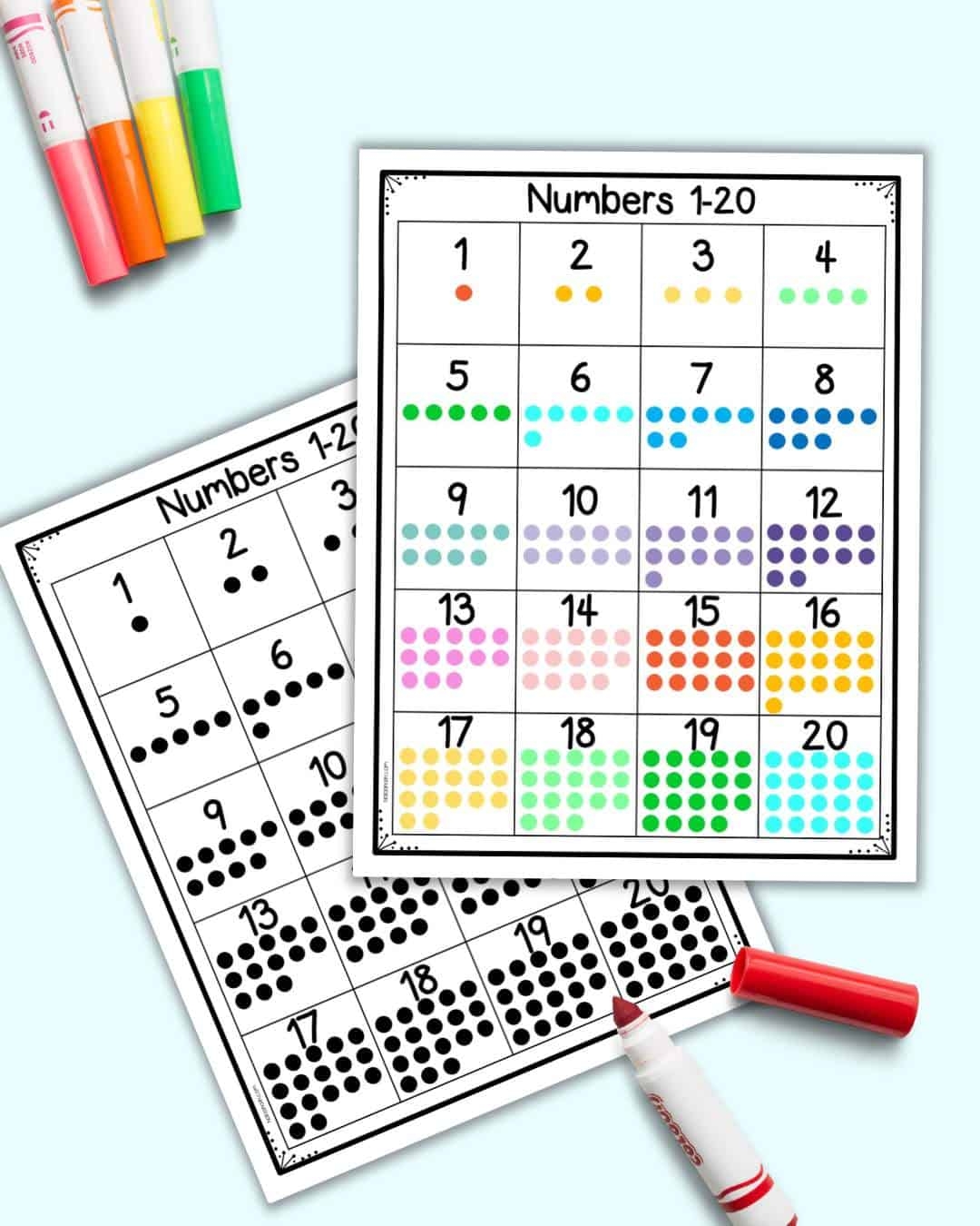 Printable Number Line 1-20 Free