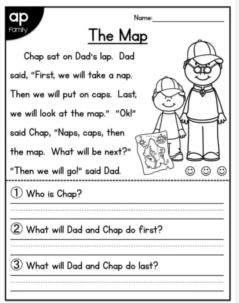 Reading Comprehension Printables Worksheets