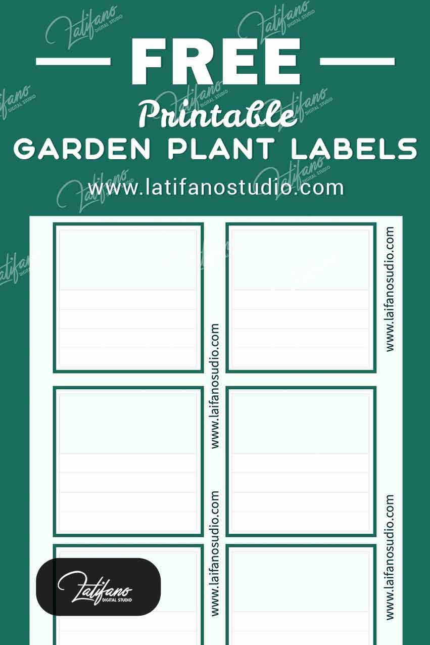 Free Printable Square Garden Plant Labels Templateu200b