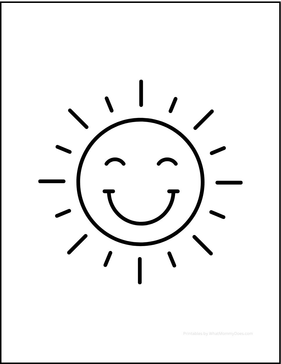 Free Printable Sun