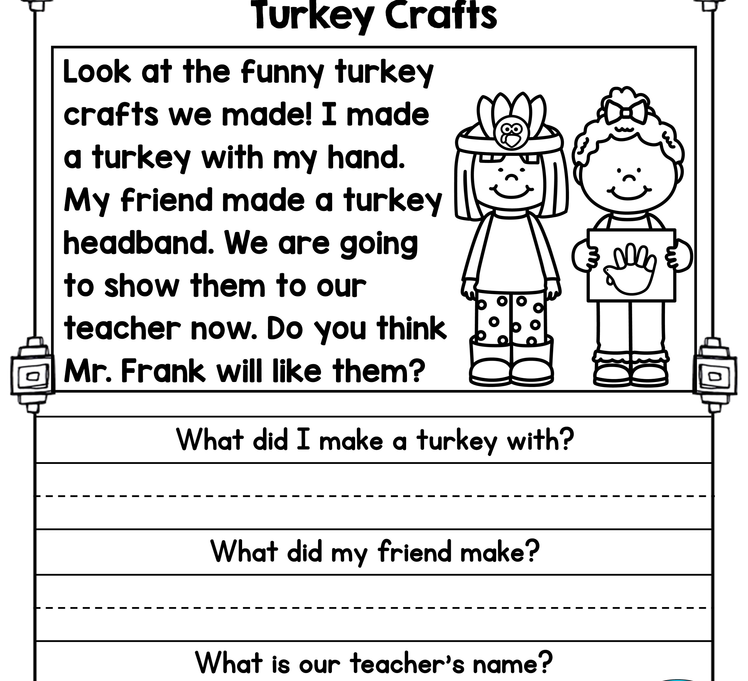 Reading Comprehension Worksheet Printable