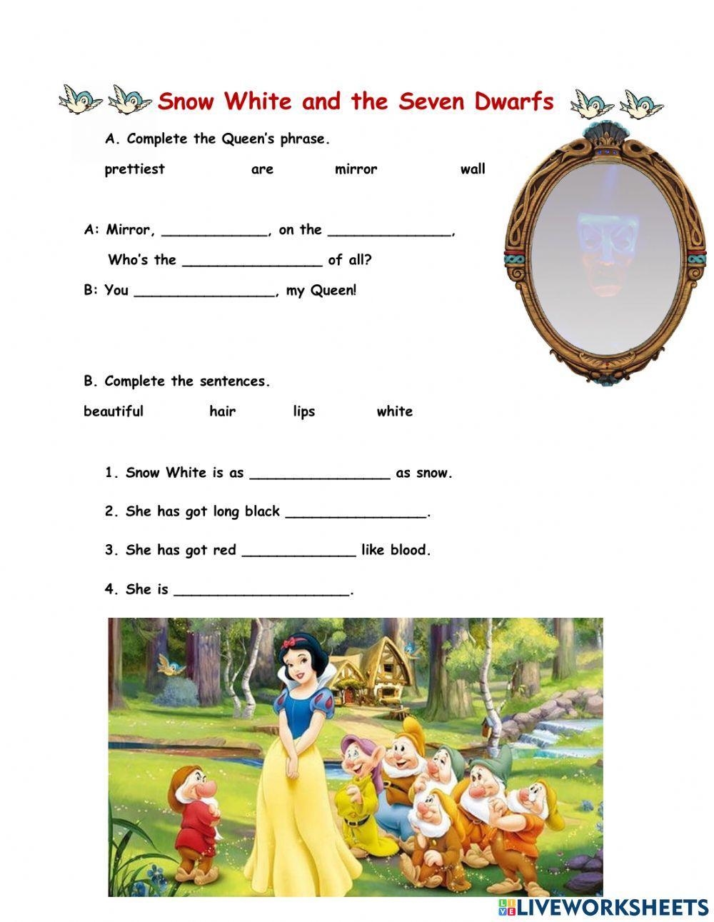 Free Snow White Worksheet Download Free Snow White Worksheet Png Images Free Worksheets On Clipart Library