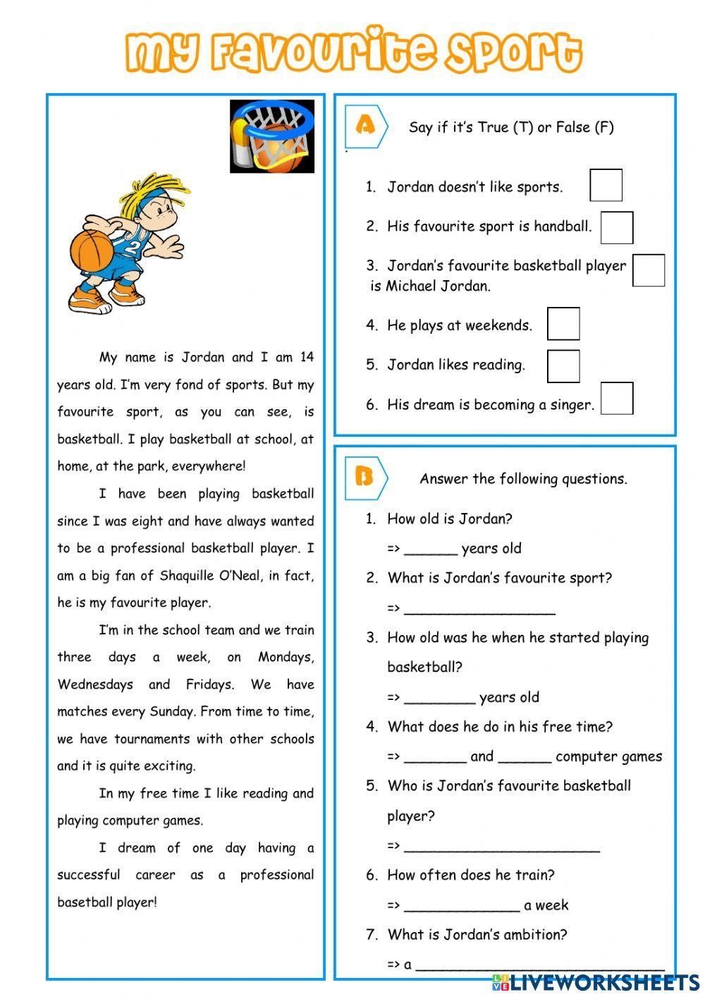 Free Sports Reading Comprehension Worksheet Download Free Sports Reading Comprehension Worksheet Png Images Free Worksheets On Clipart Library