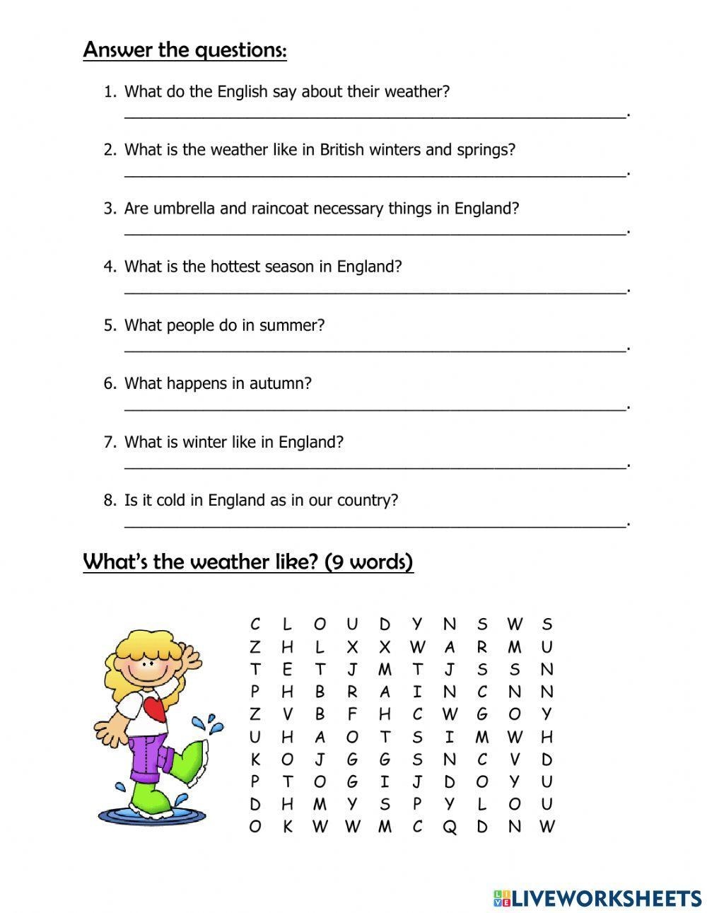 Free Weather Comprehension Worksheet Download Free Weather Comprehension Worksheet Png Images Free Worksheets On Clipart Library