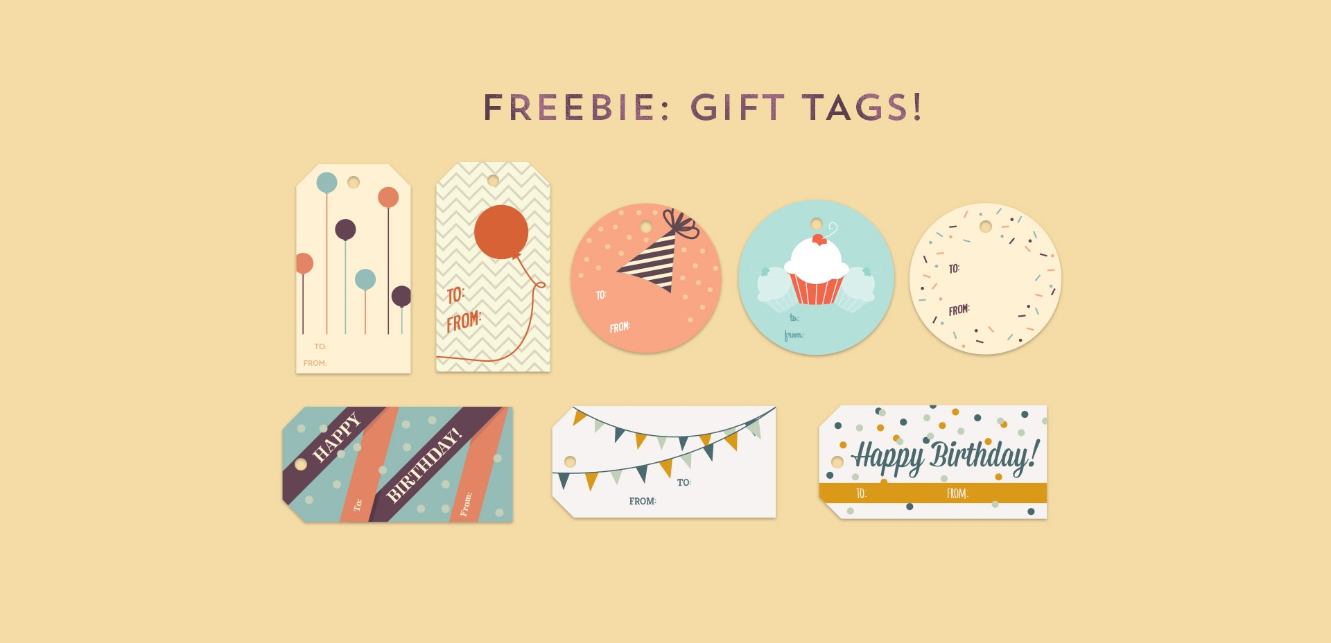 Freebie Birthday Gift Tags Blog Every Tuesday