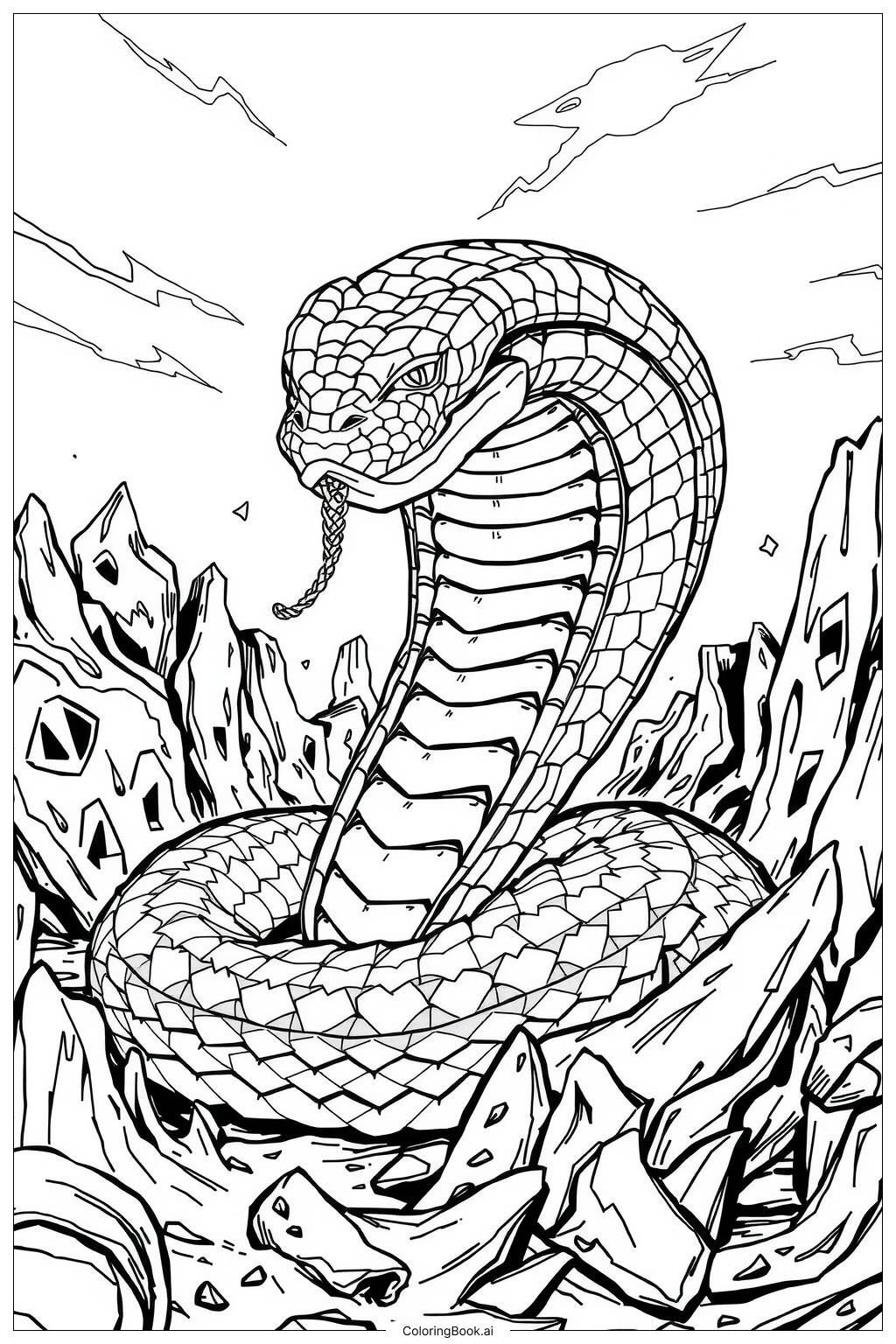 Friendly Snake Face Coloring Page Free PDFu0026PNG Printable 
