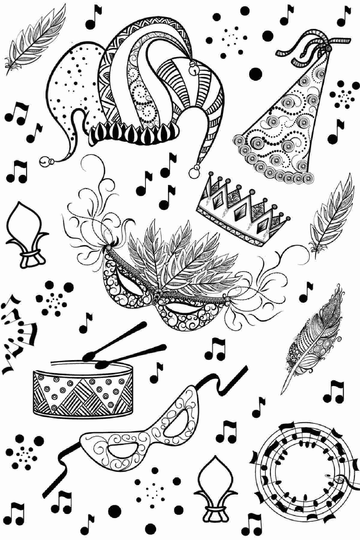 Get 10 Free Printable Mardi Gras Coloring Pages For All Ages 