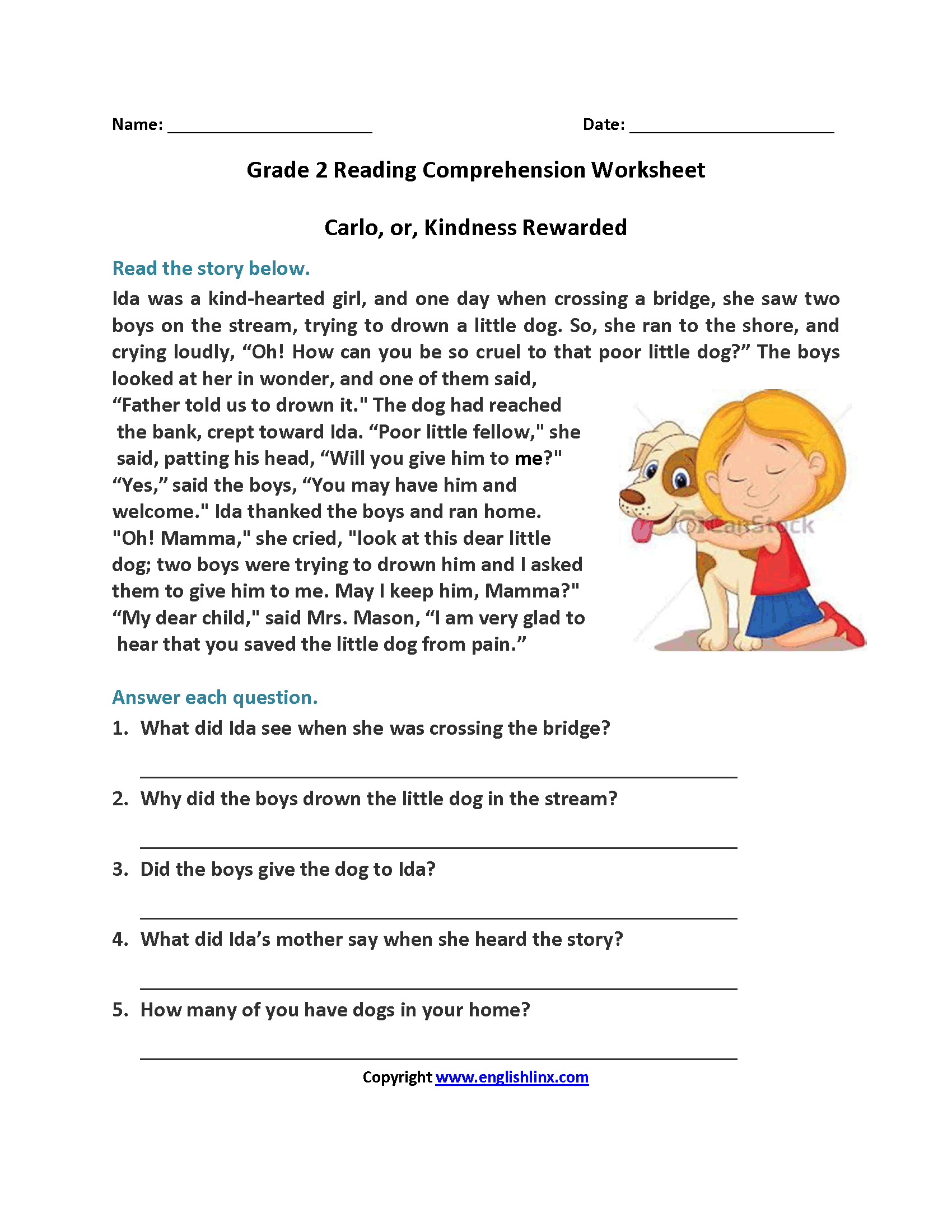 Grade 2 Comprehension Worksheets Engaging Reading Activities