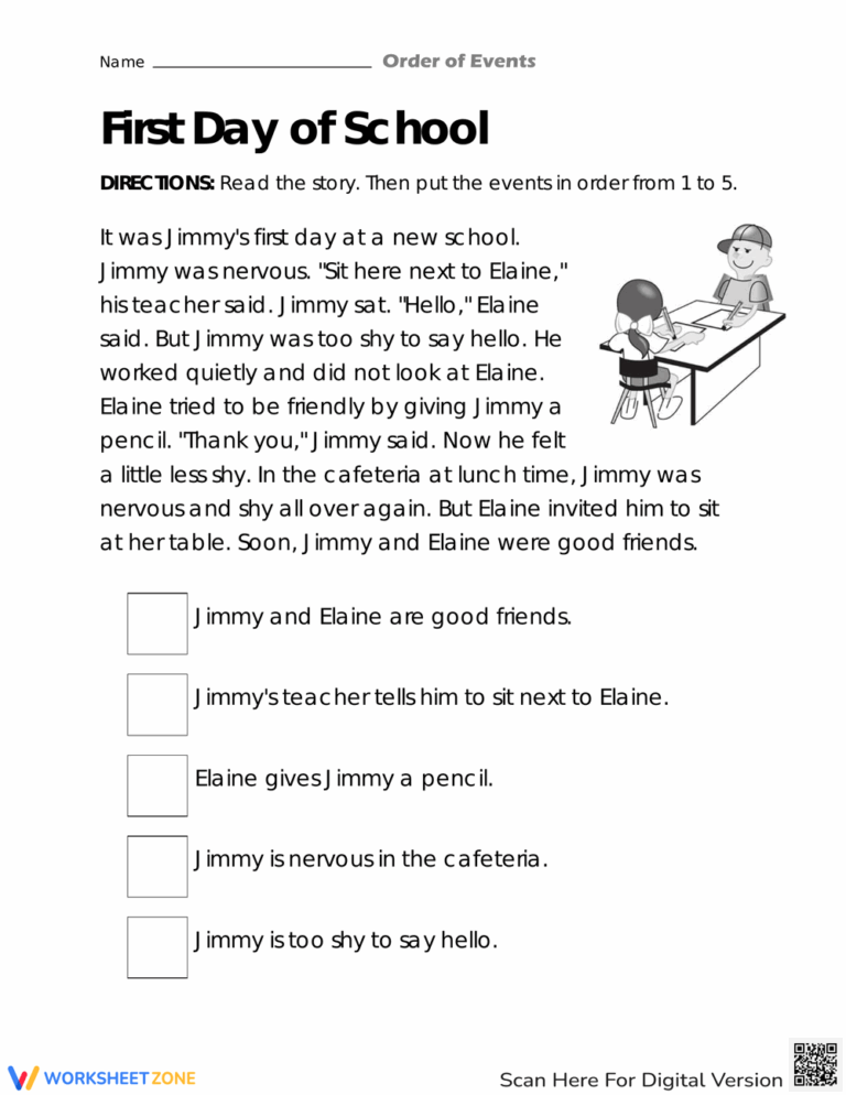Grade 3 Sequencing Events Worksheets 2025