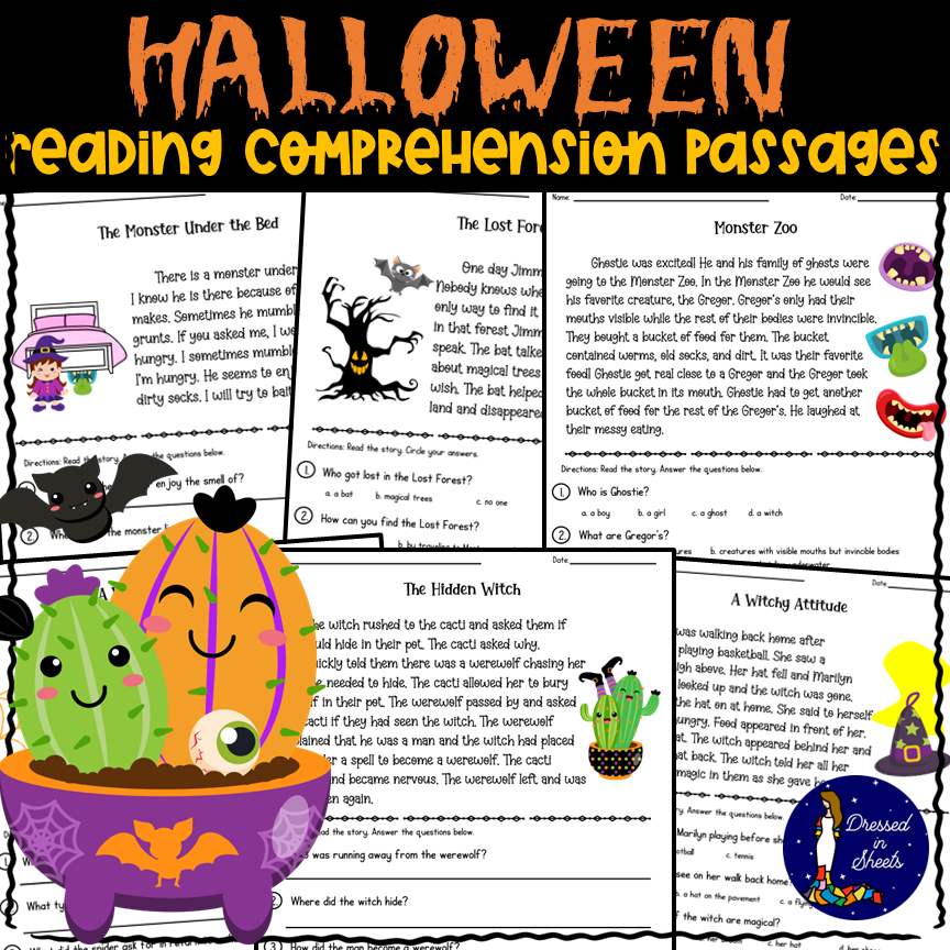 Halloween Reading Comprehension Passages