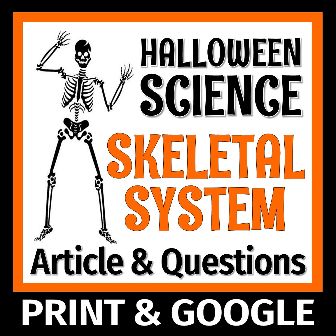 Halloween Science Reading Passage Skeletal System And Bones Flying Colors Science
