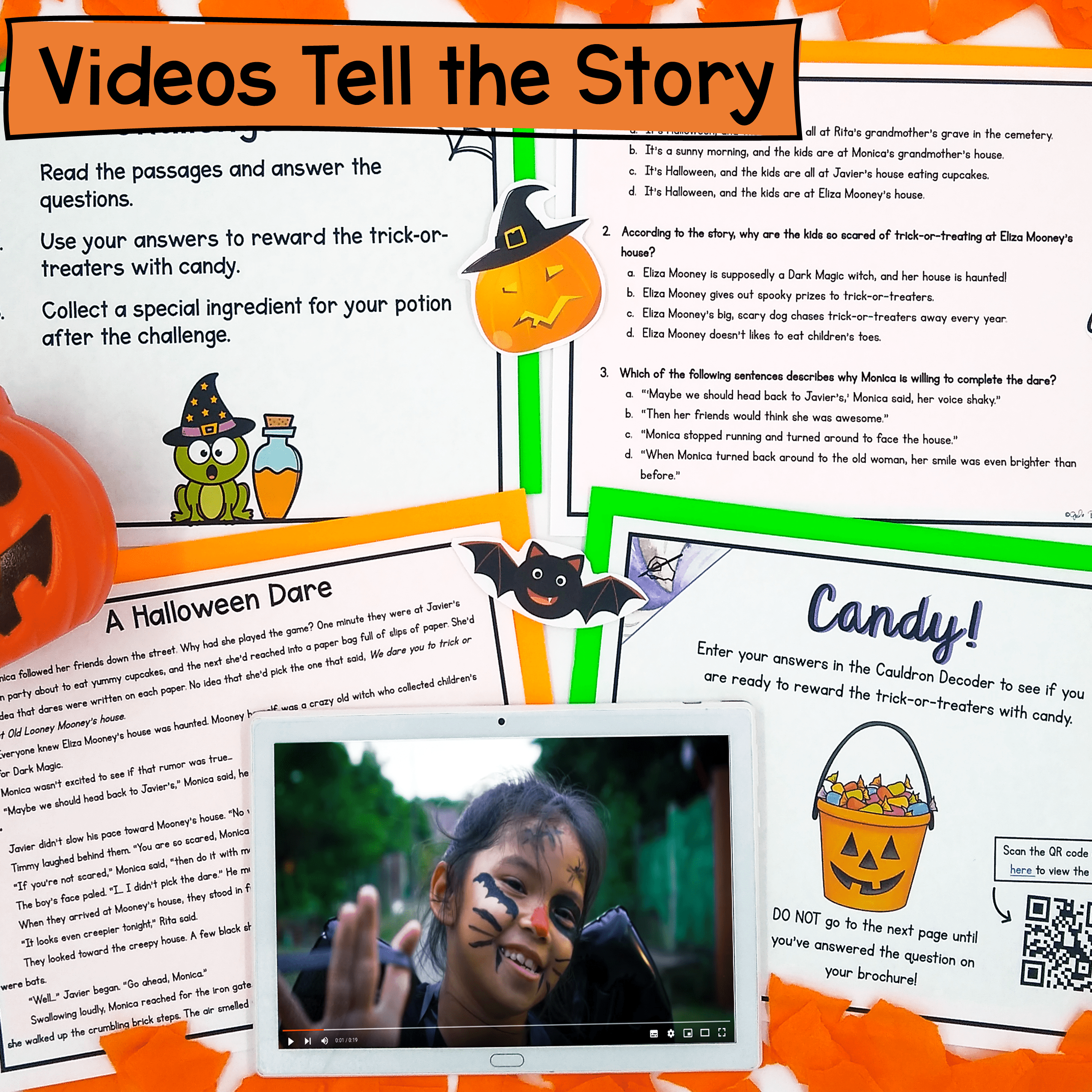 Scary Story Reading Comprehension Worksheets