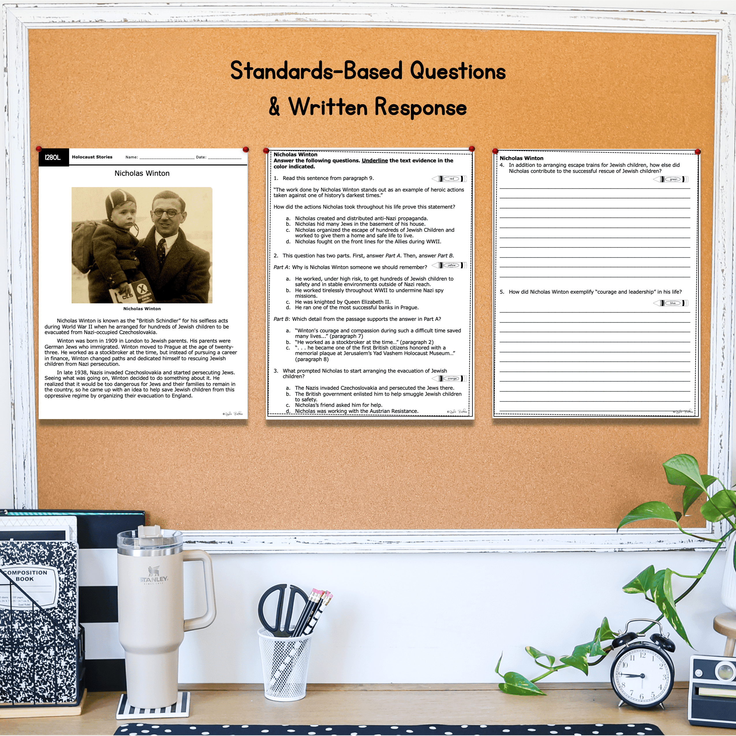 Holocaust Stories Reading Passages 6th 8th Grade MagiCore