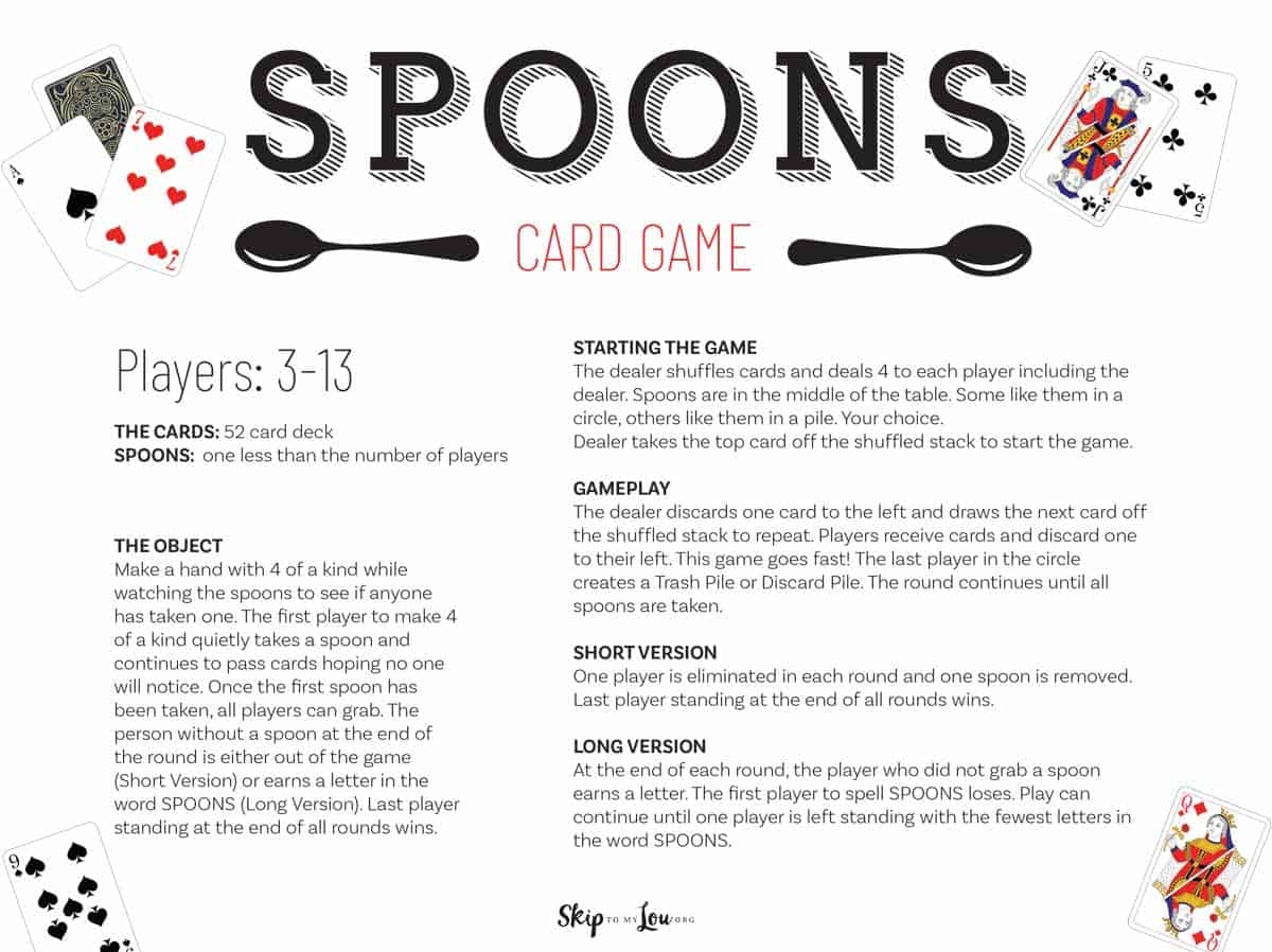 Free Printable Card Game Instructions