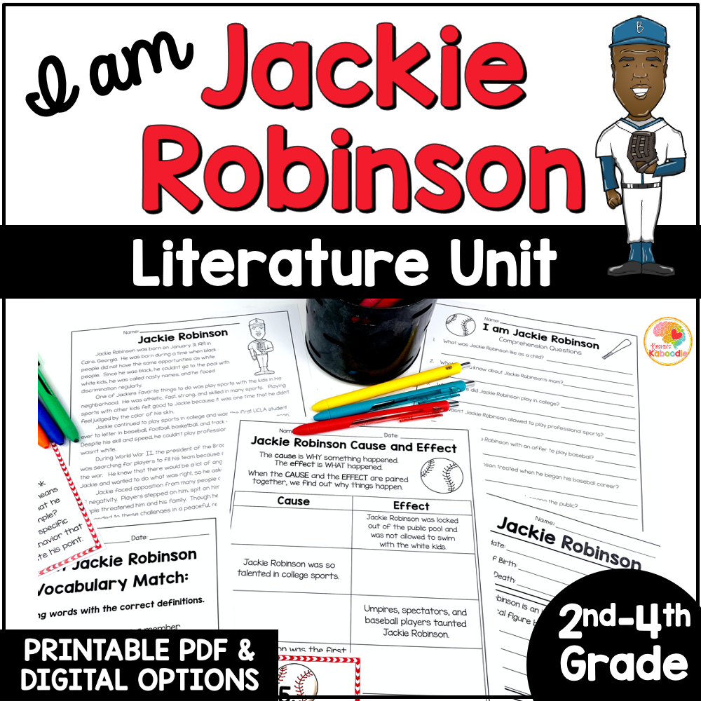 I Am Jackie Robinson Activities Brad Meltzer Literature Unit