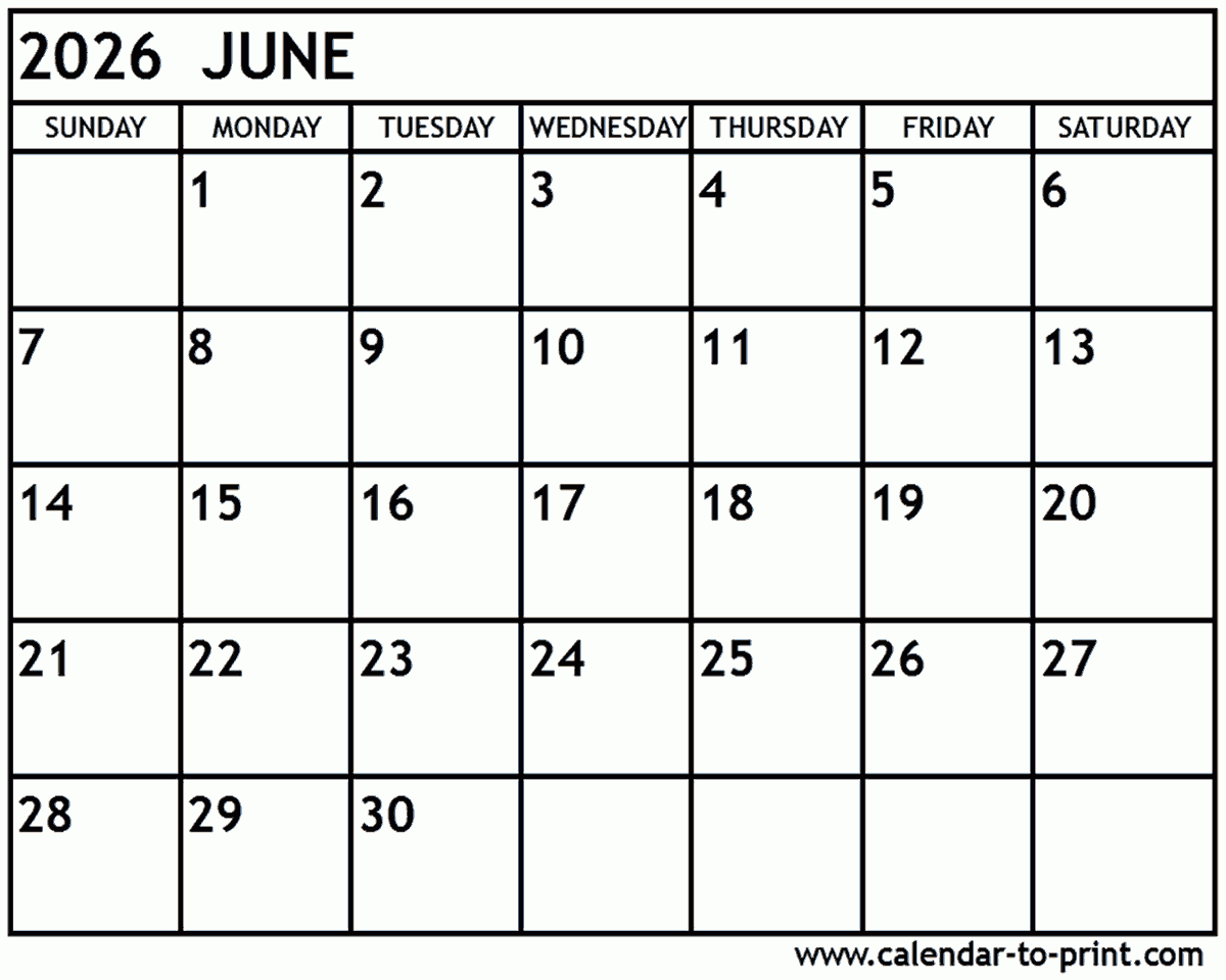 Calendar May June July 2026 Printable
