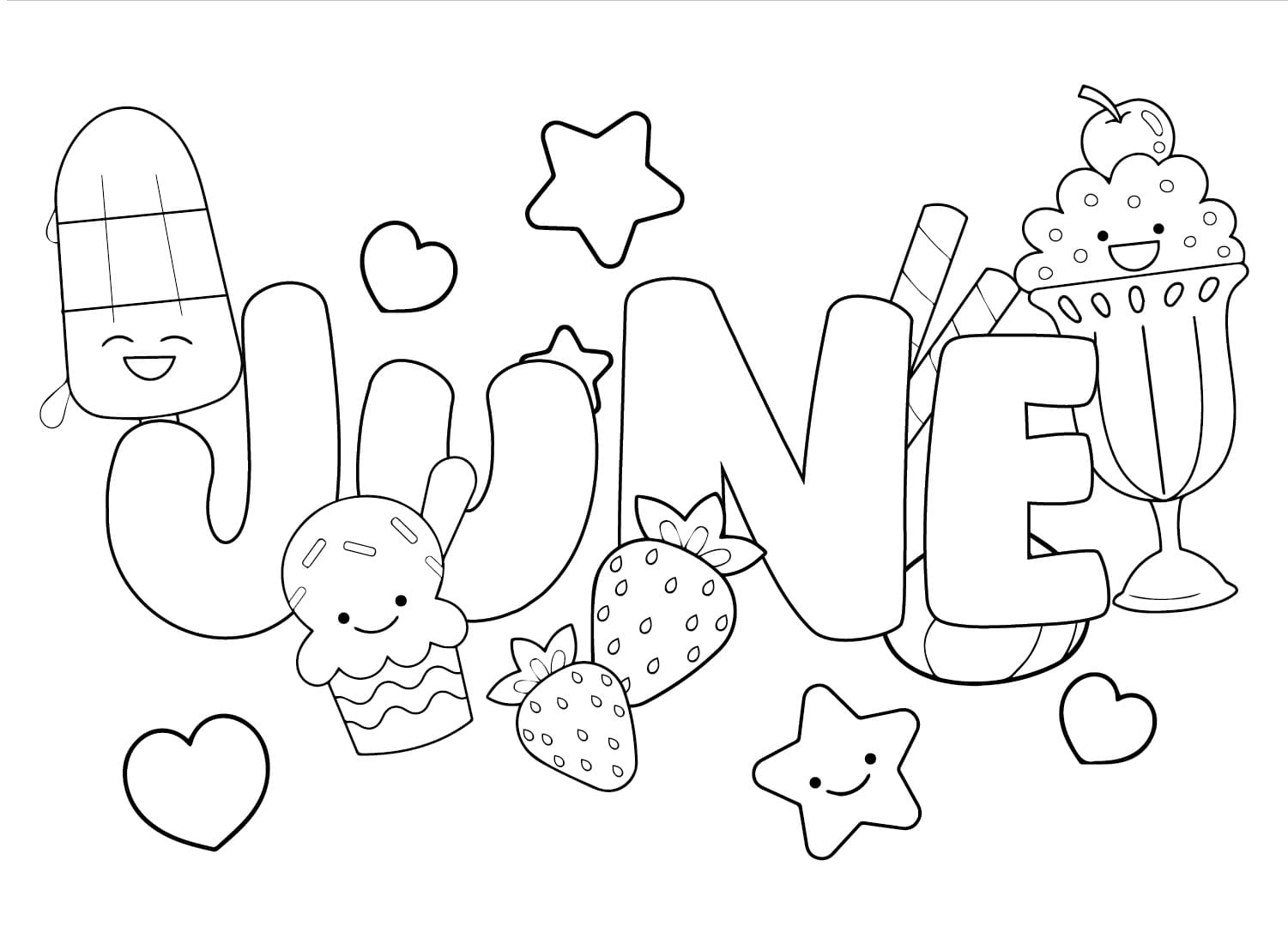 June Free Coloring Page Download Print Or Color Online For Free