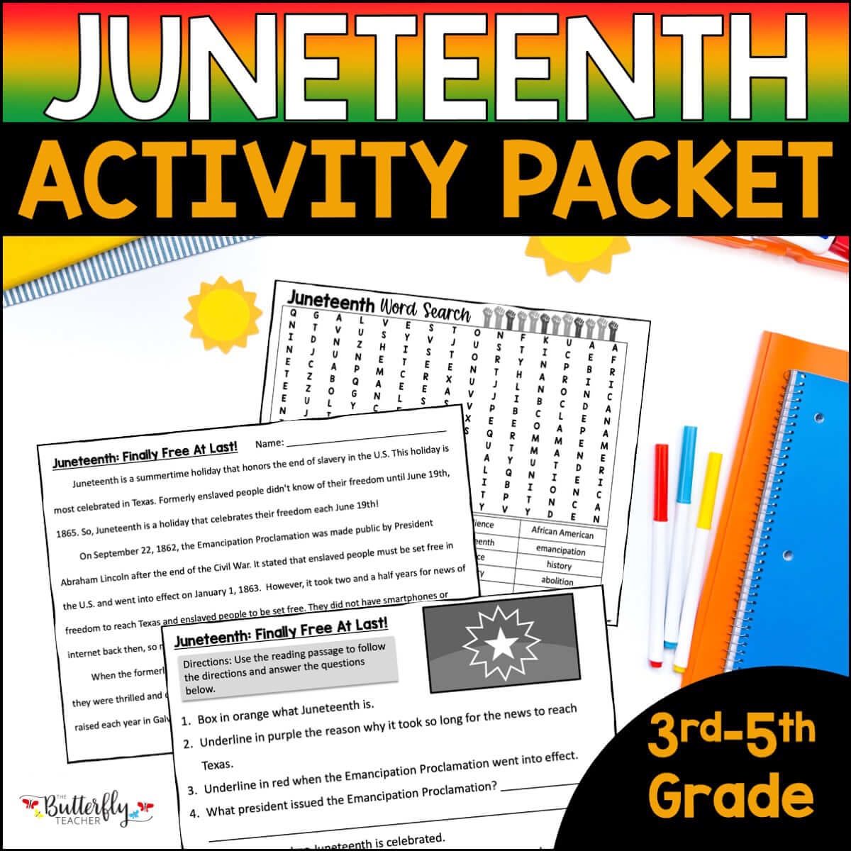 Juneteenth Activities Packet The Butterfly Teacher