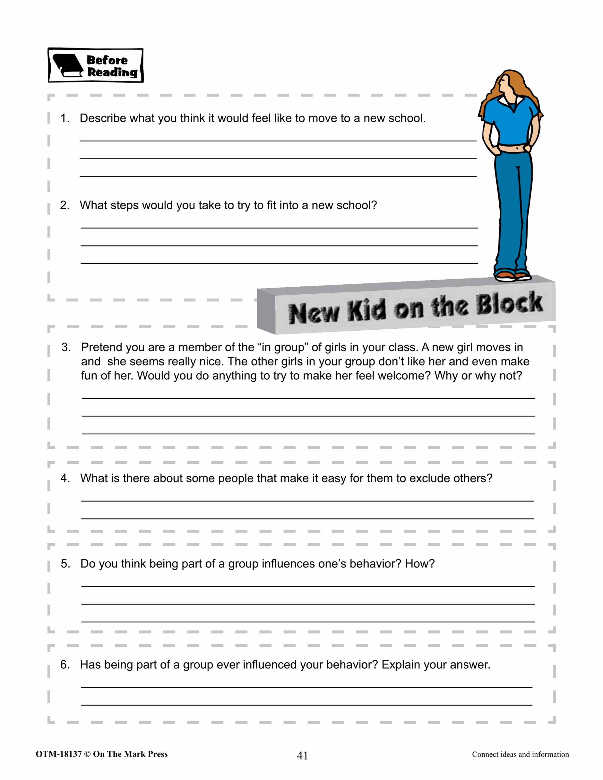 Just For Girls Grades 6 8 Reading Comprehension Aligned To Common 