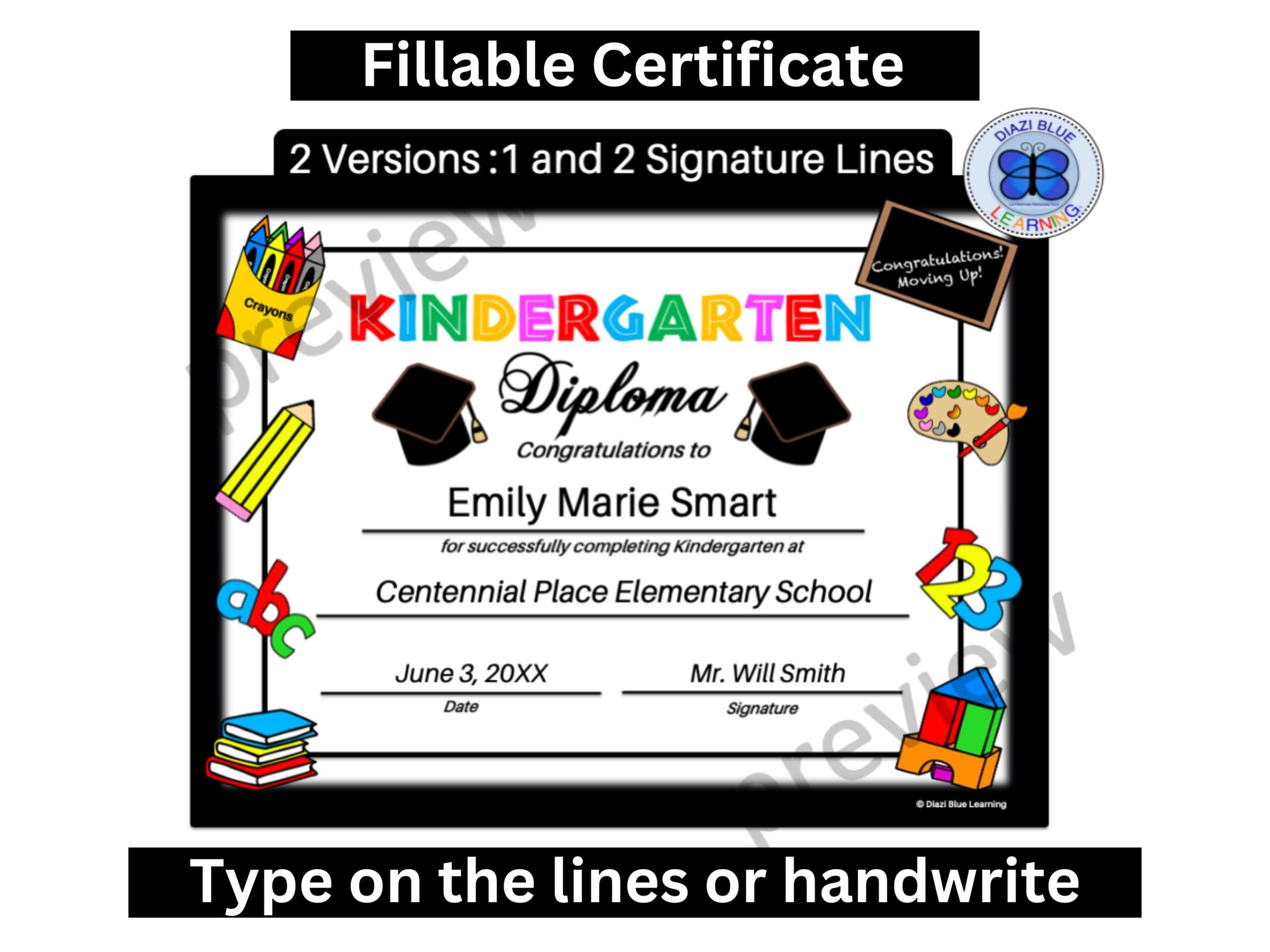 Pre-K Diploma Free Printable