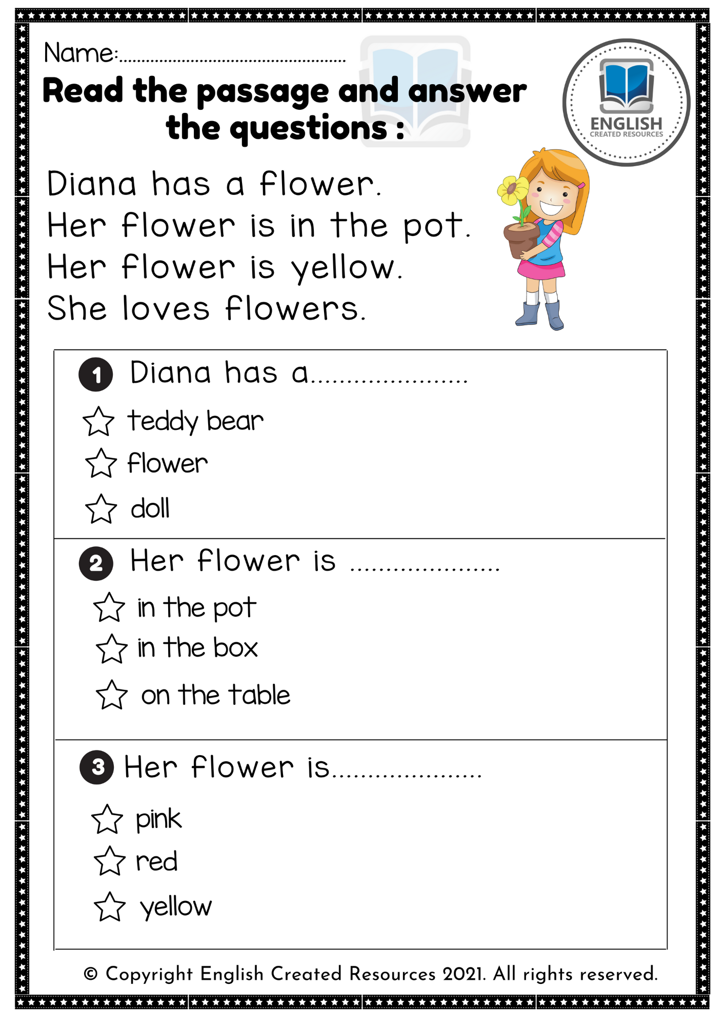 Reading Comprehension Worksheets Grade K