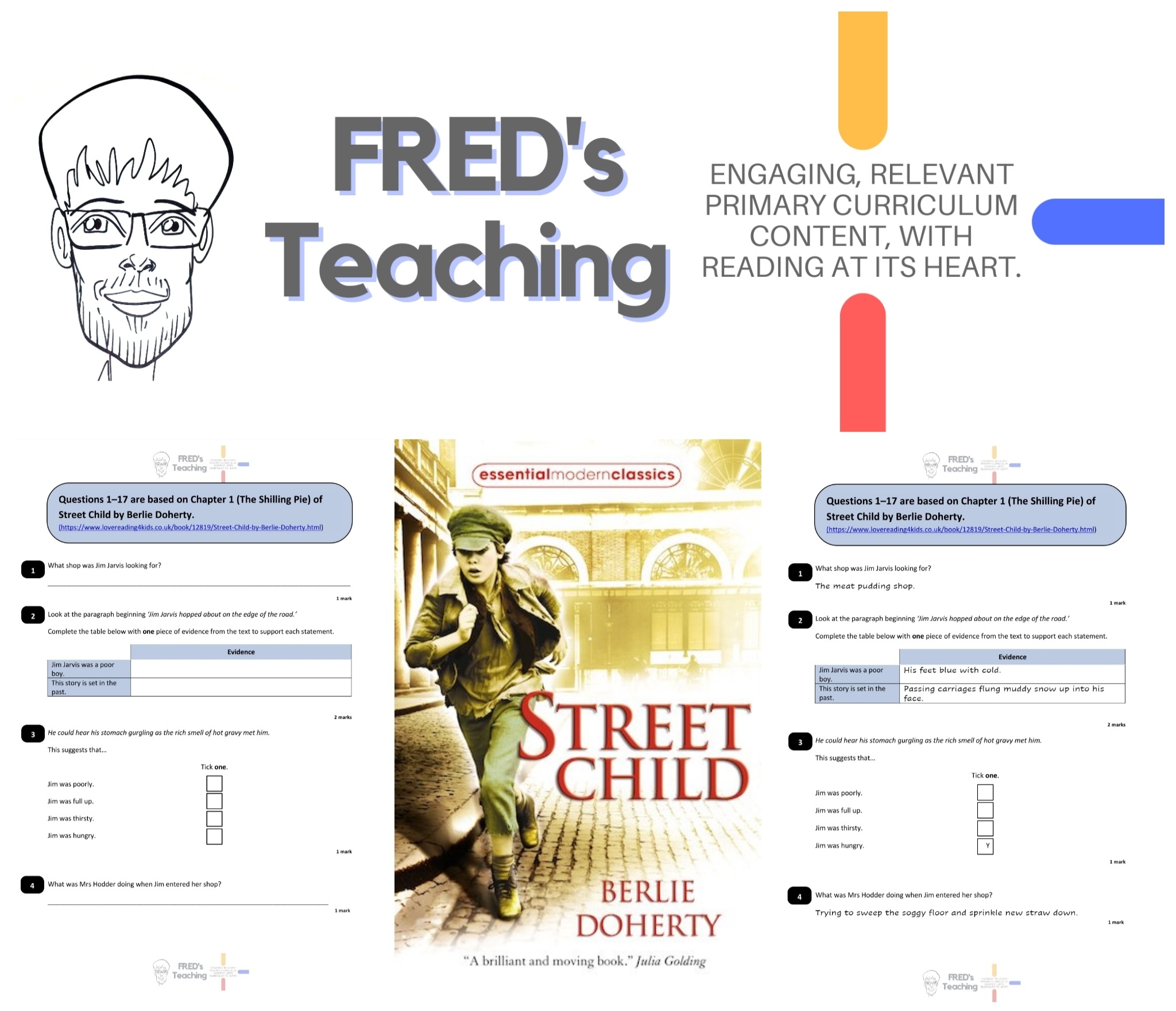 KS2 SATs Style Comprehension Street Child Extract Fred s Teaching