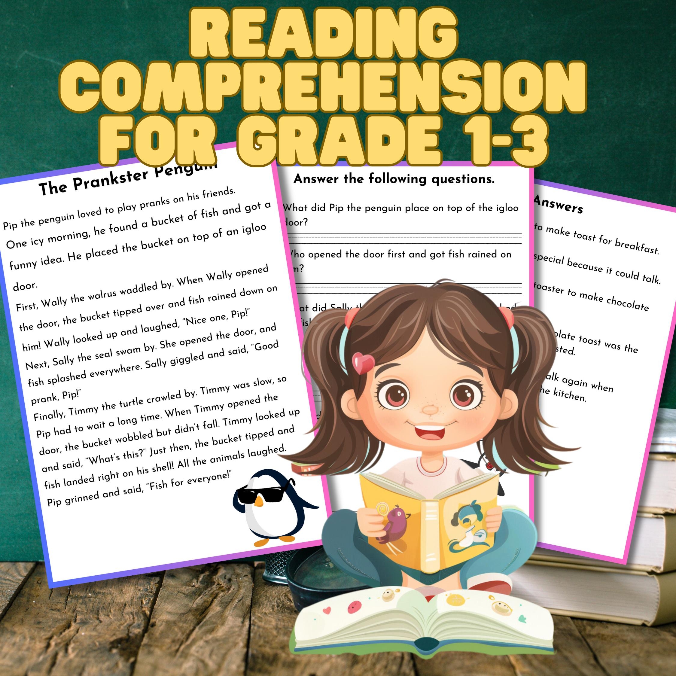 Laugh U0026 Learn Reading Comprehension Worksheets For Kids Grades 1 