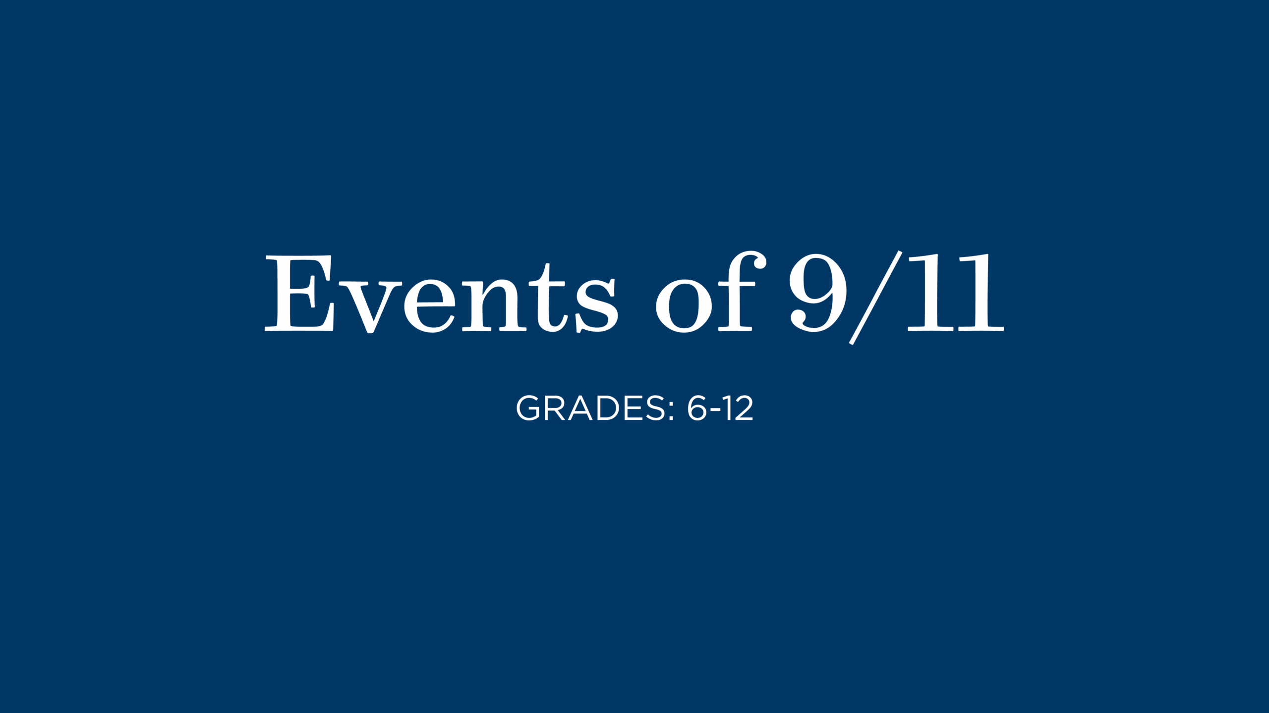 Lesson Plans National September 11 Memorial U0026 Museum