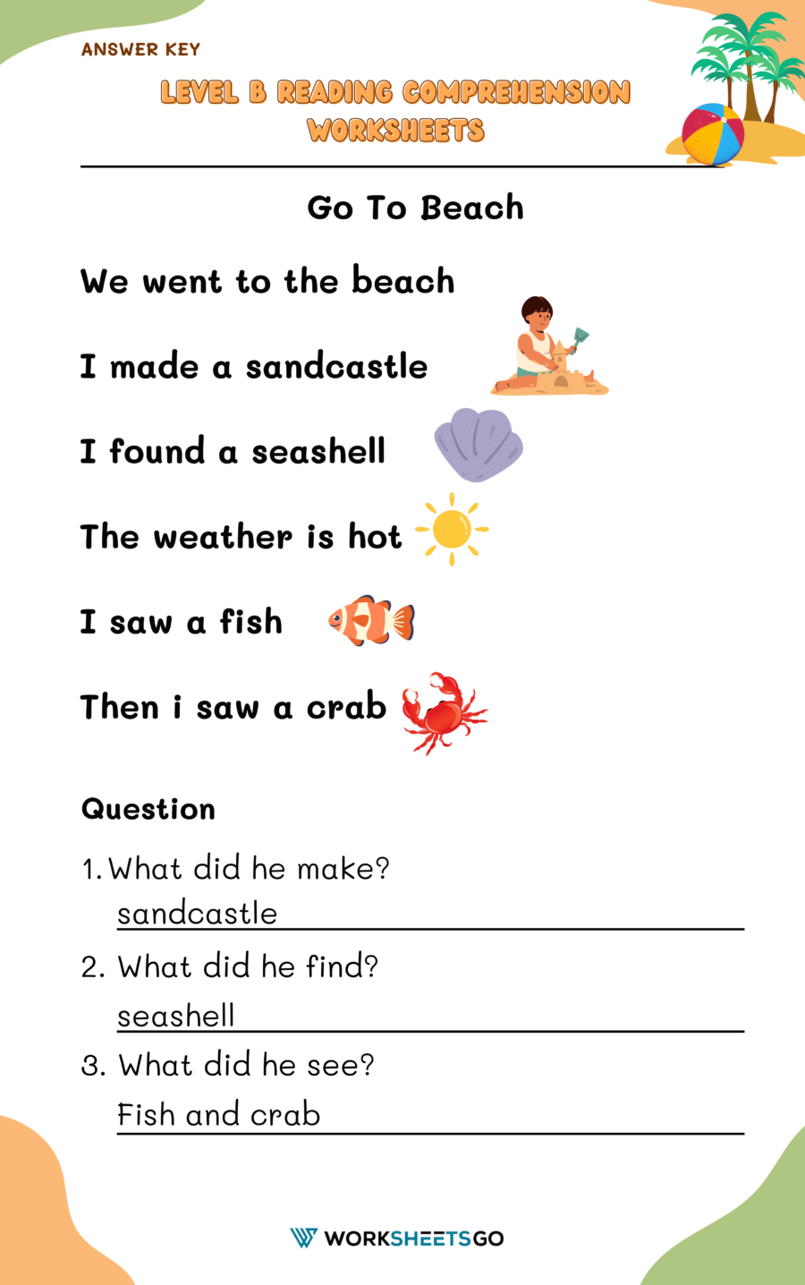 Reading Comprehension Worksheets For Elementary